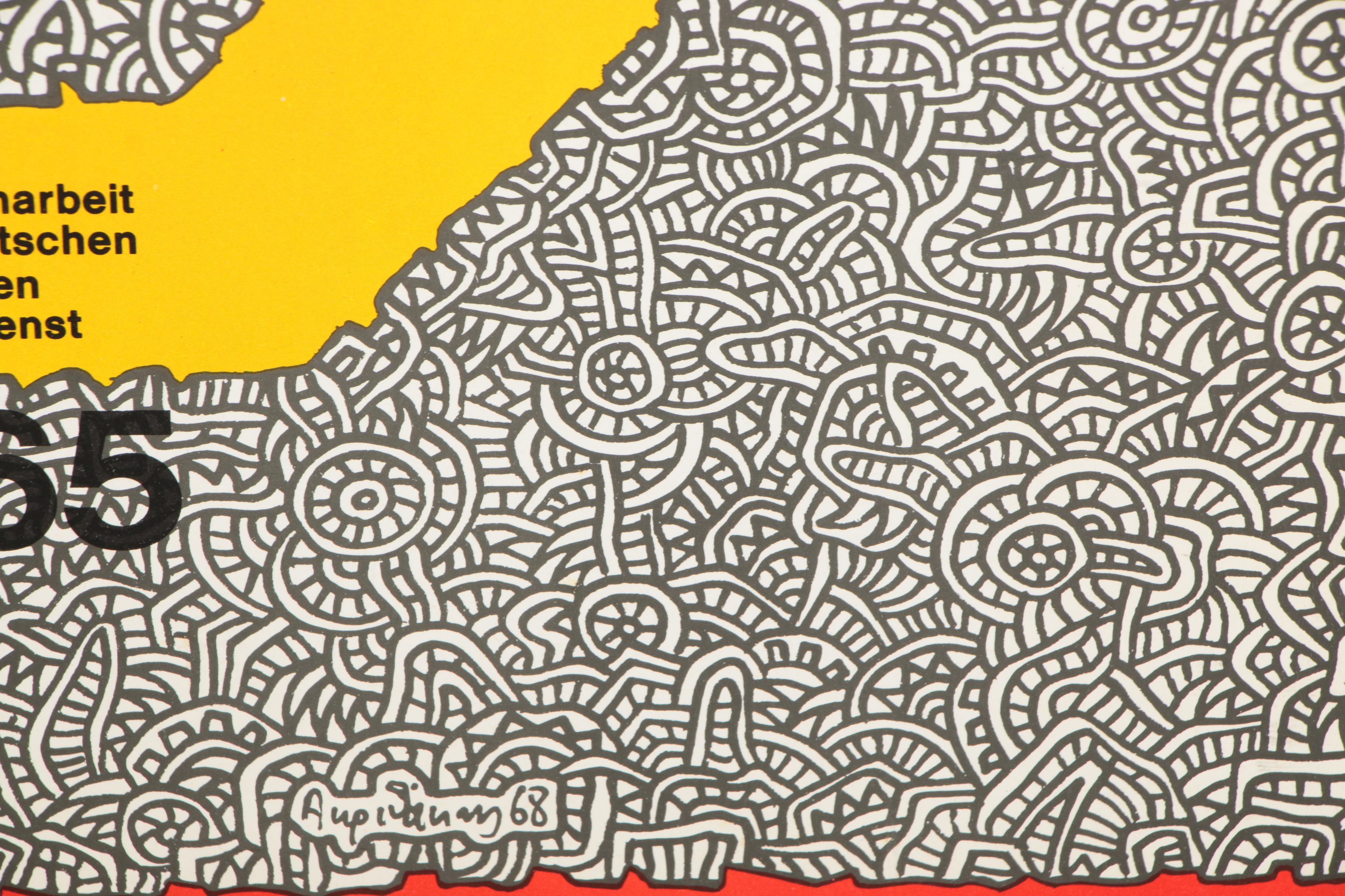 Seriolithograph Advertisement for Alexis Akrithakis Exhibit Galerie Mikro Berlin