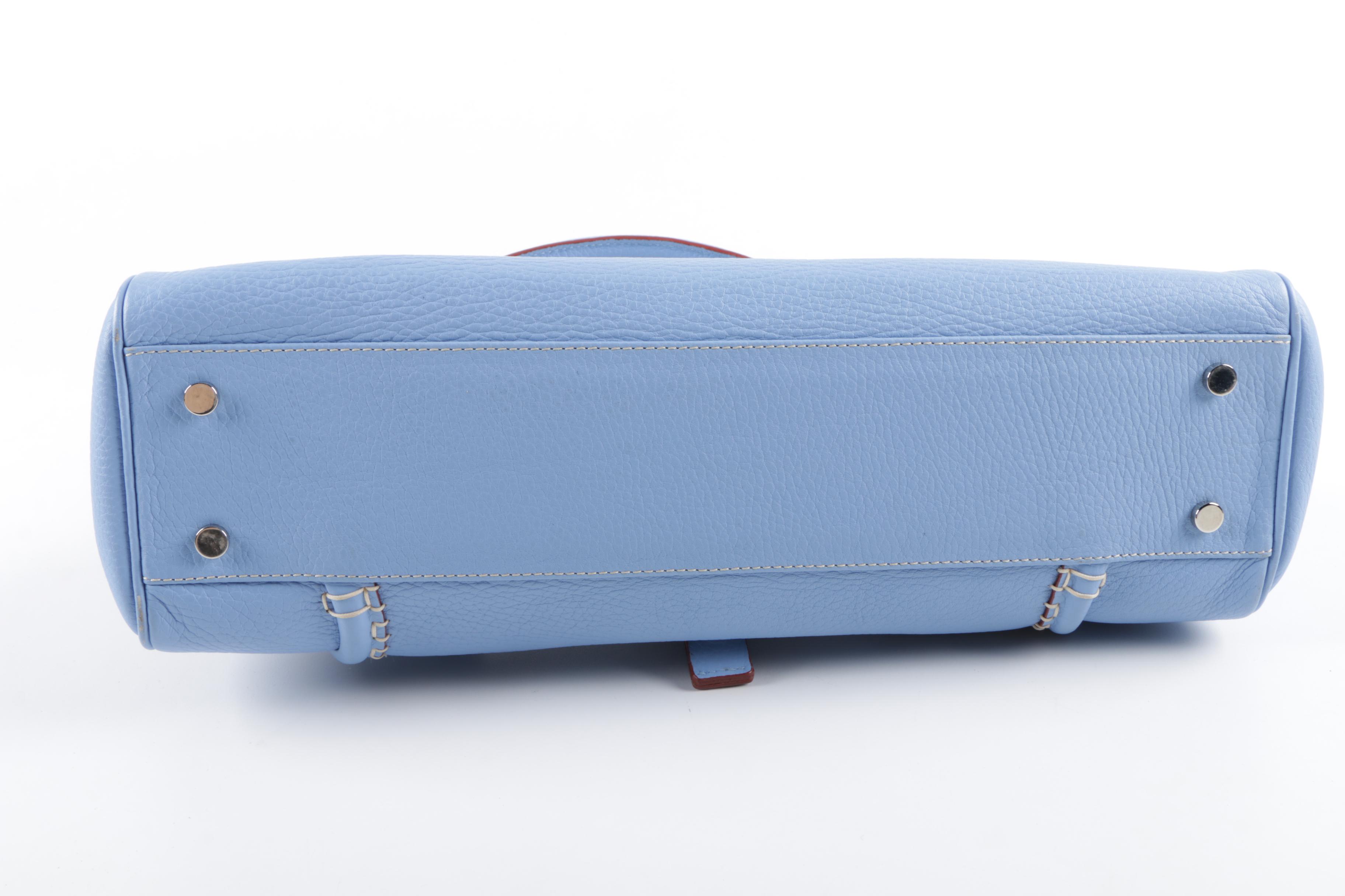 Burberry London Cornflower Blue Leather Handbag