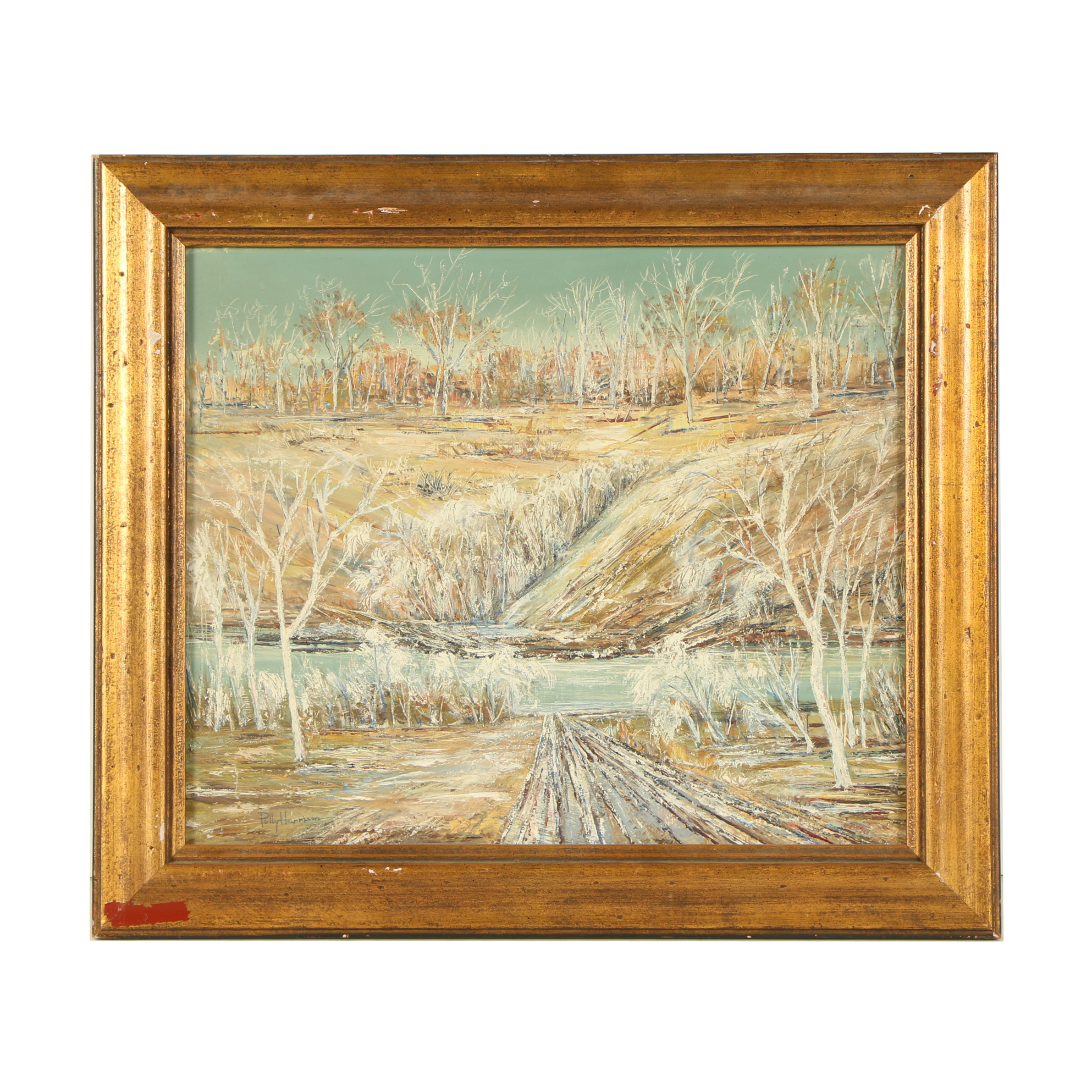 Polly Harrison Abstract Oil Painting of a Nature Scene