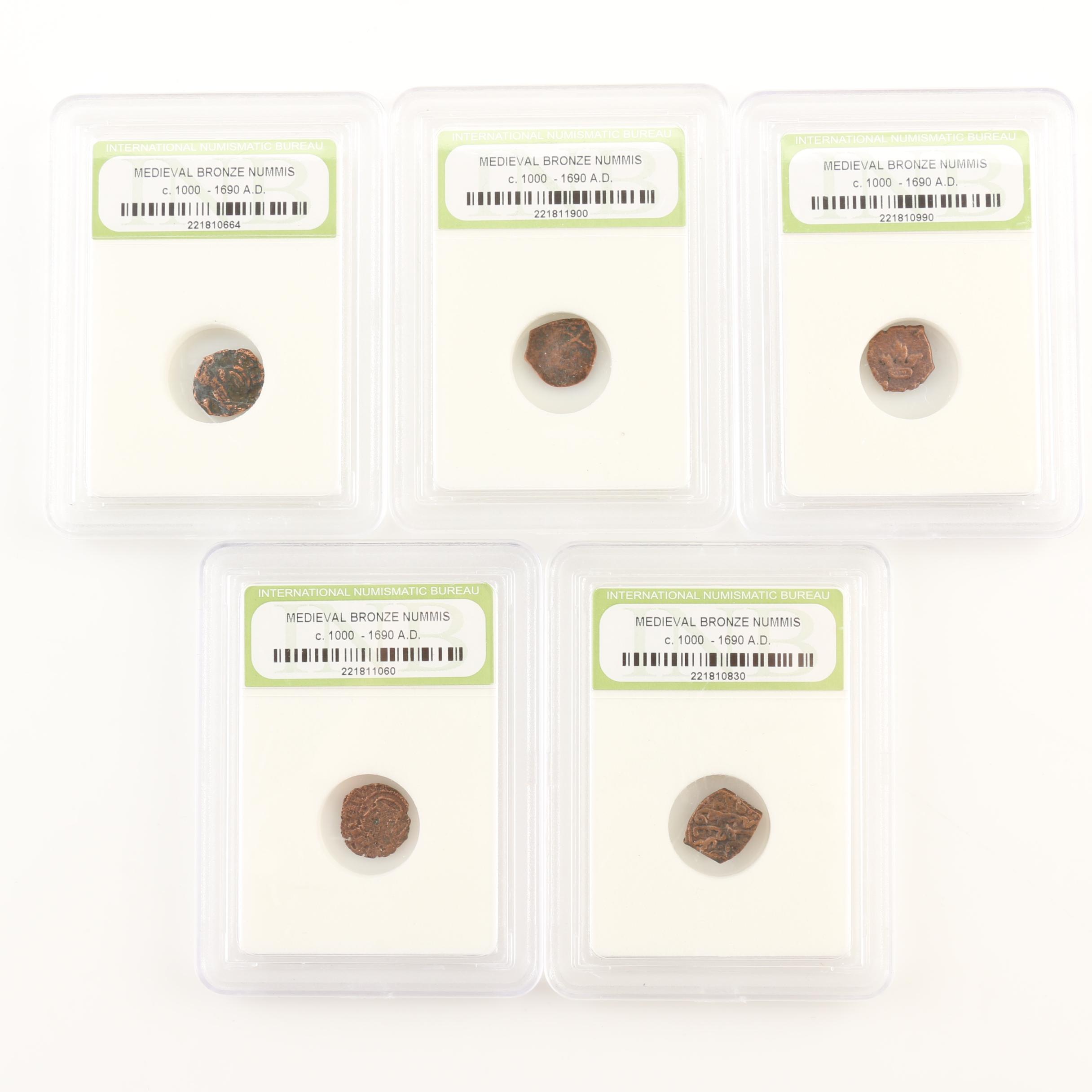 Five Medieval Era Bronze Coins