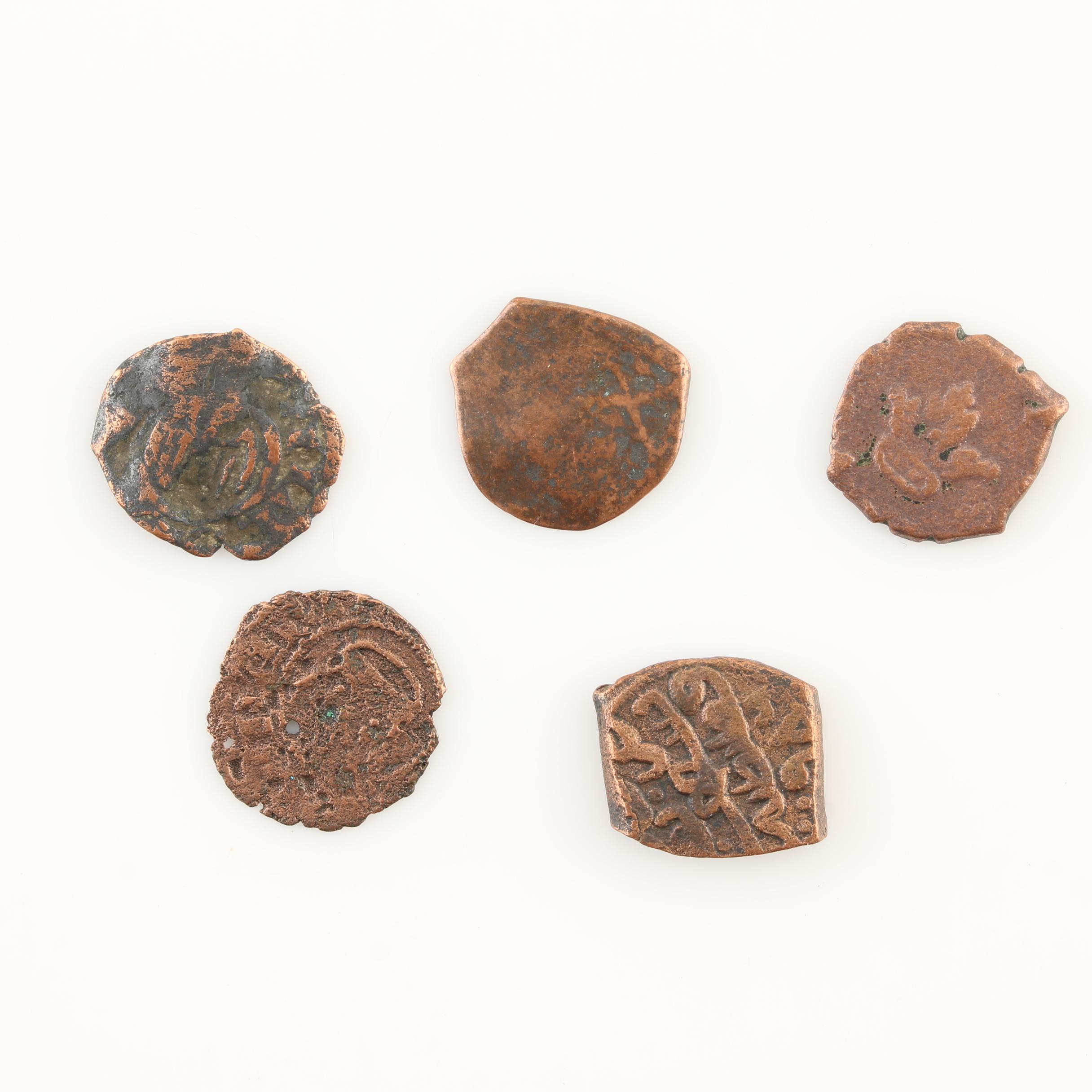 Five Medieval Era Bronze Coins