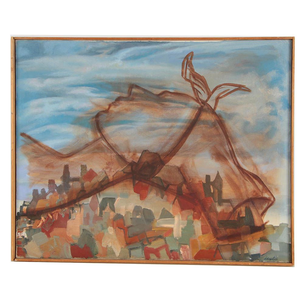 Sidney Loeb Surreal Oil Painting