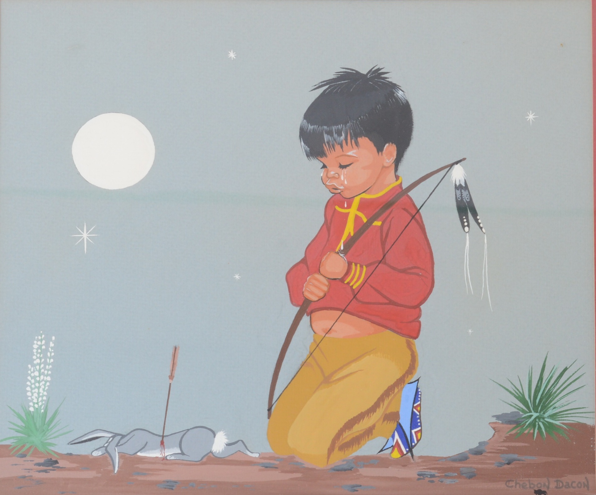 Chebon Dacon "First Kill" Original Watercolor