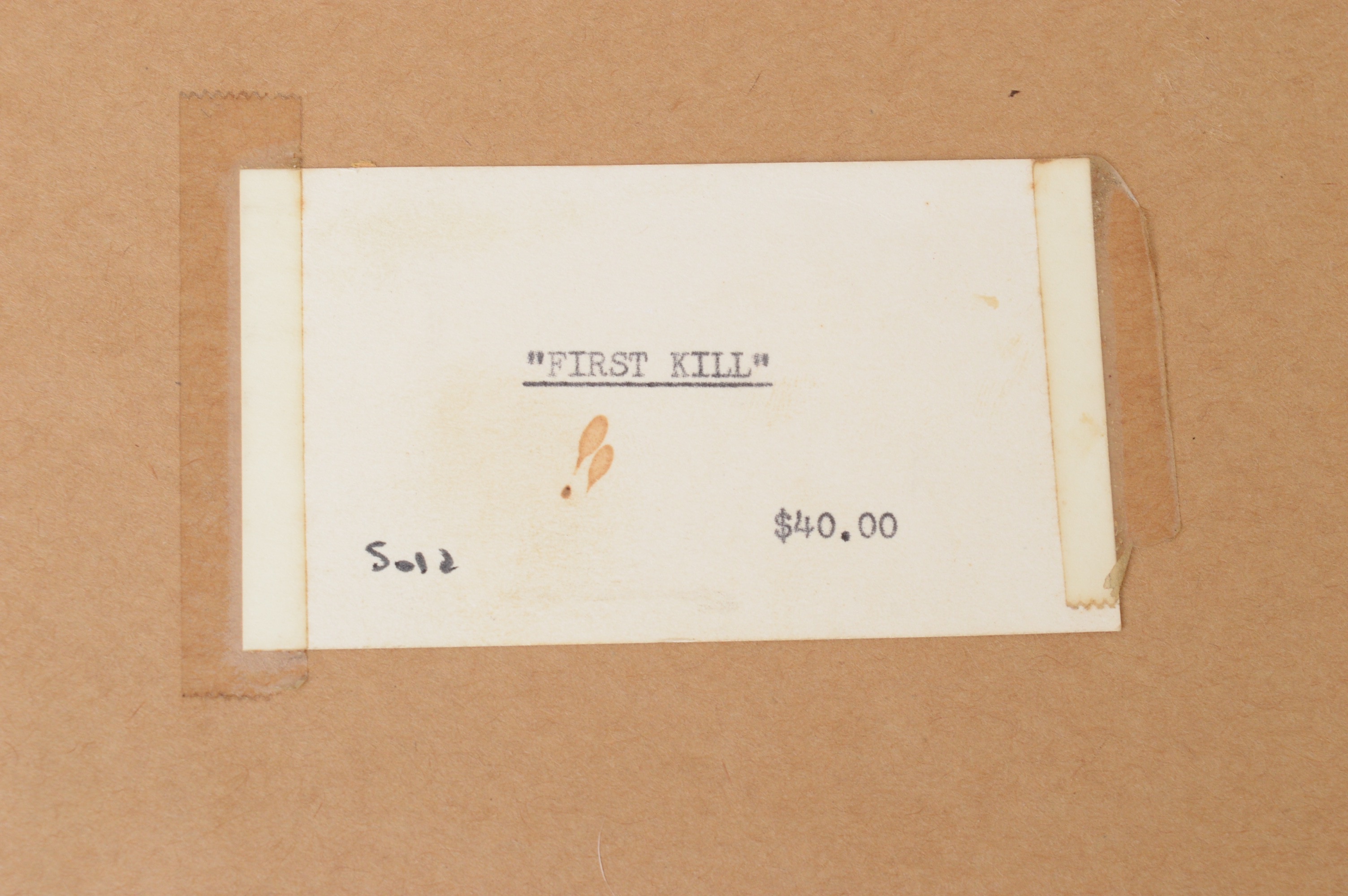 Chebon Dacon "First Kill" Original Watercolor