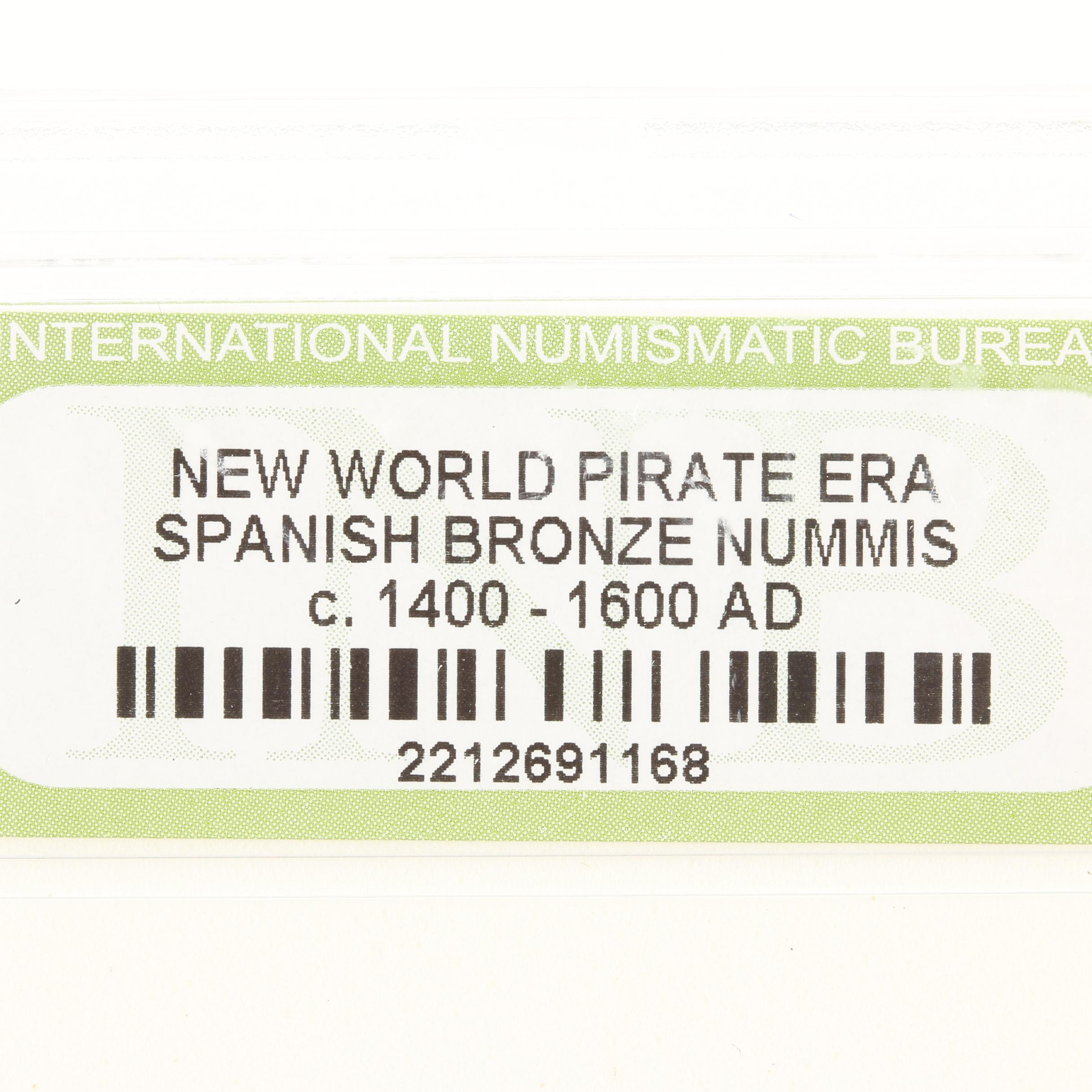 Five New World Pirate Era Spanish Bronze Coins