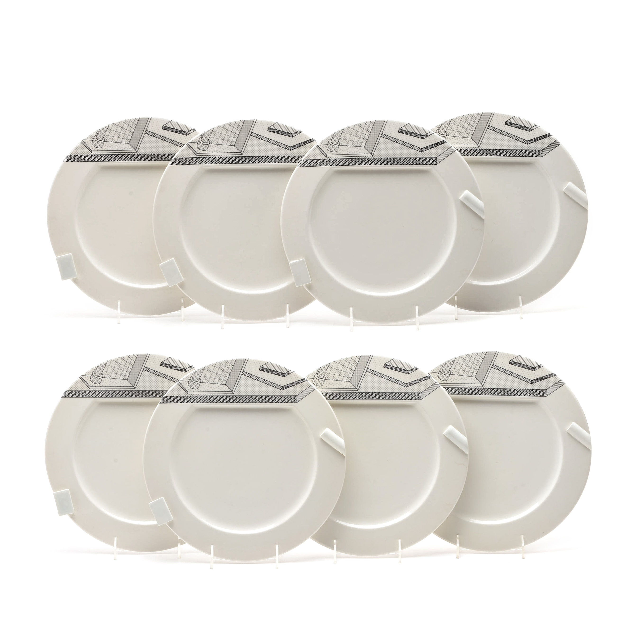 Eight Ettore Sottsass "Lettuce" Dinner Plates