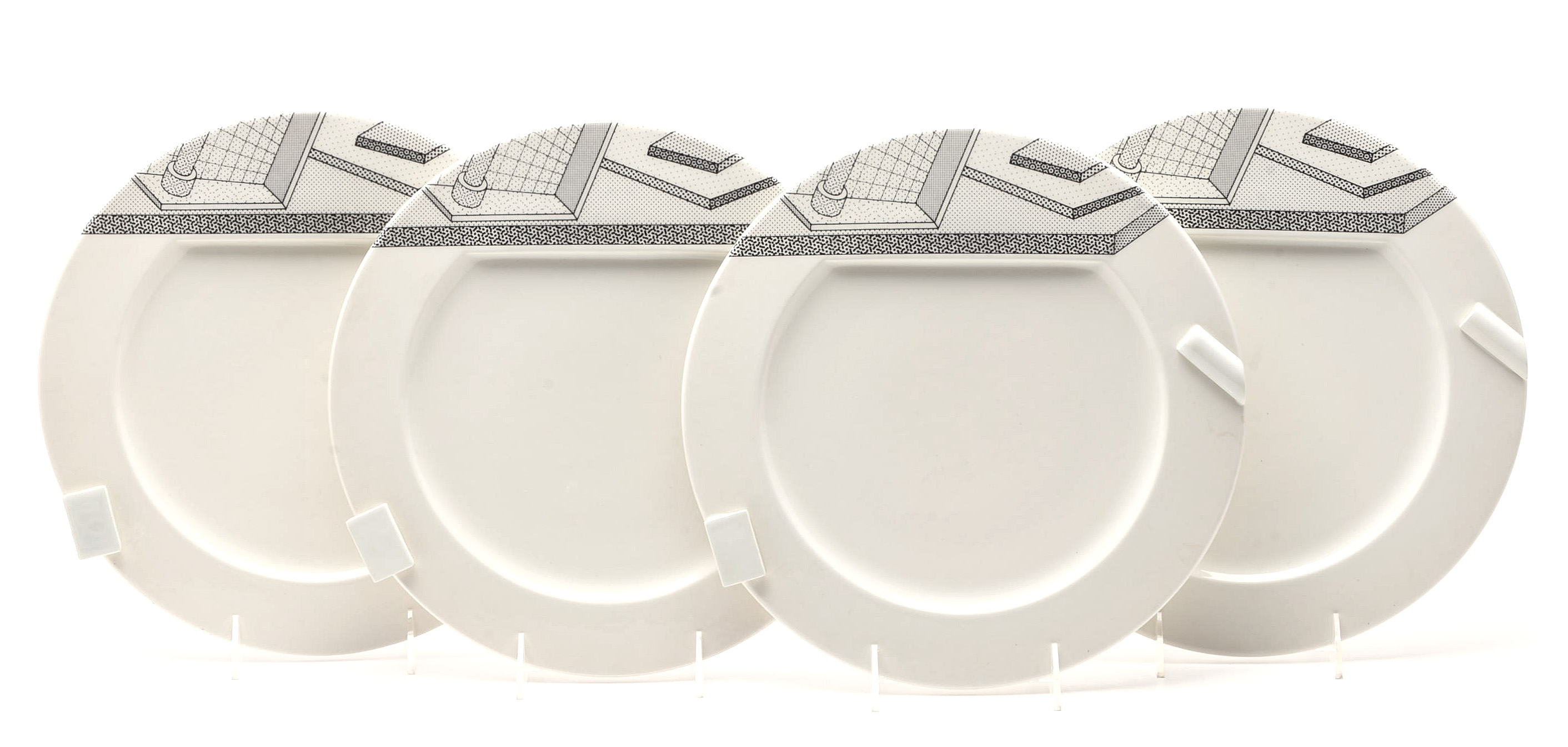 Eight Ettore Sottsass "Lettuce" Dinner Plates