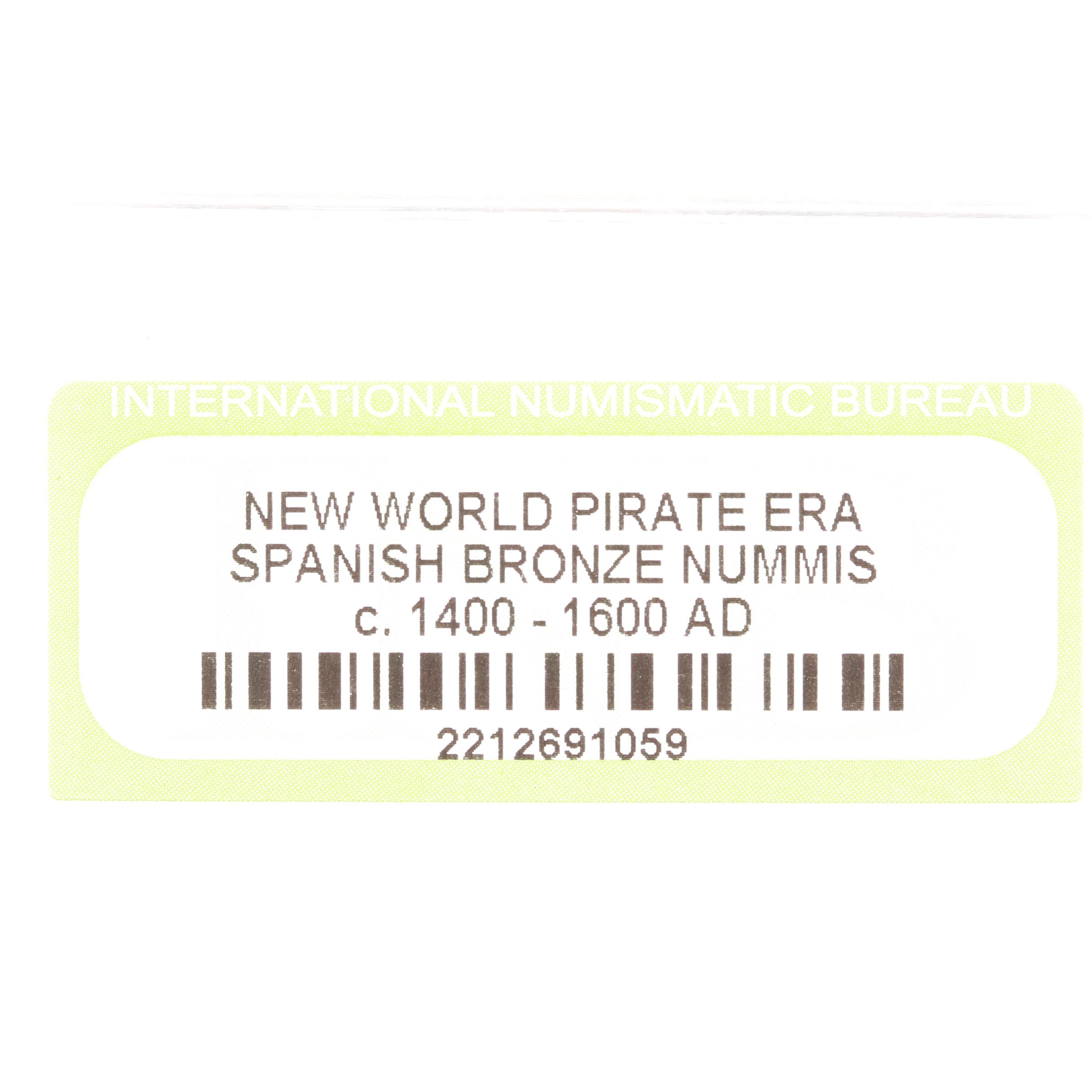 Seven New World Pirate Era Spanish Bronze Coins