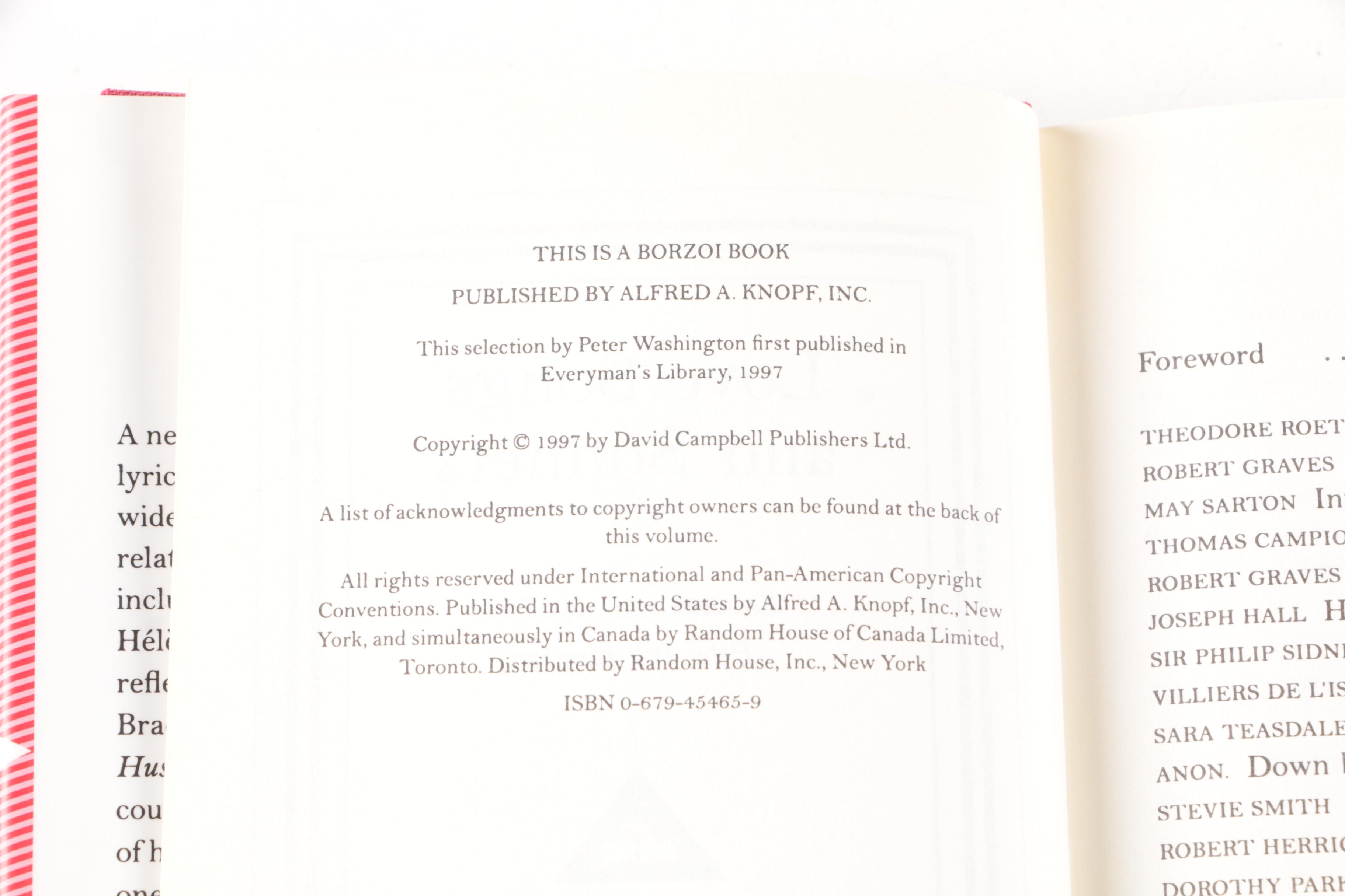 Assorted Poetry Books Including Emily Dickinson