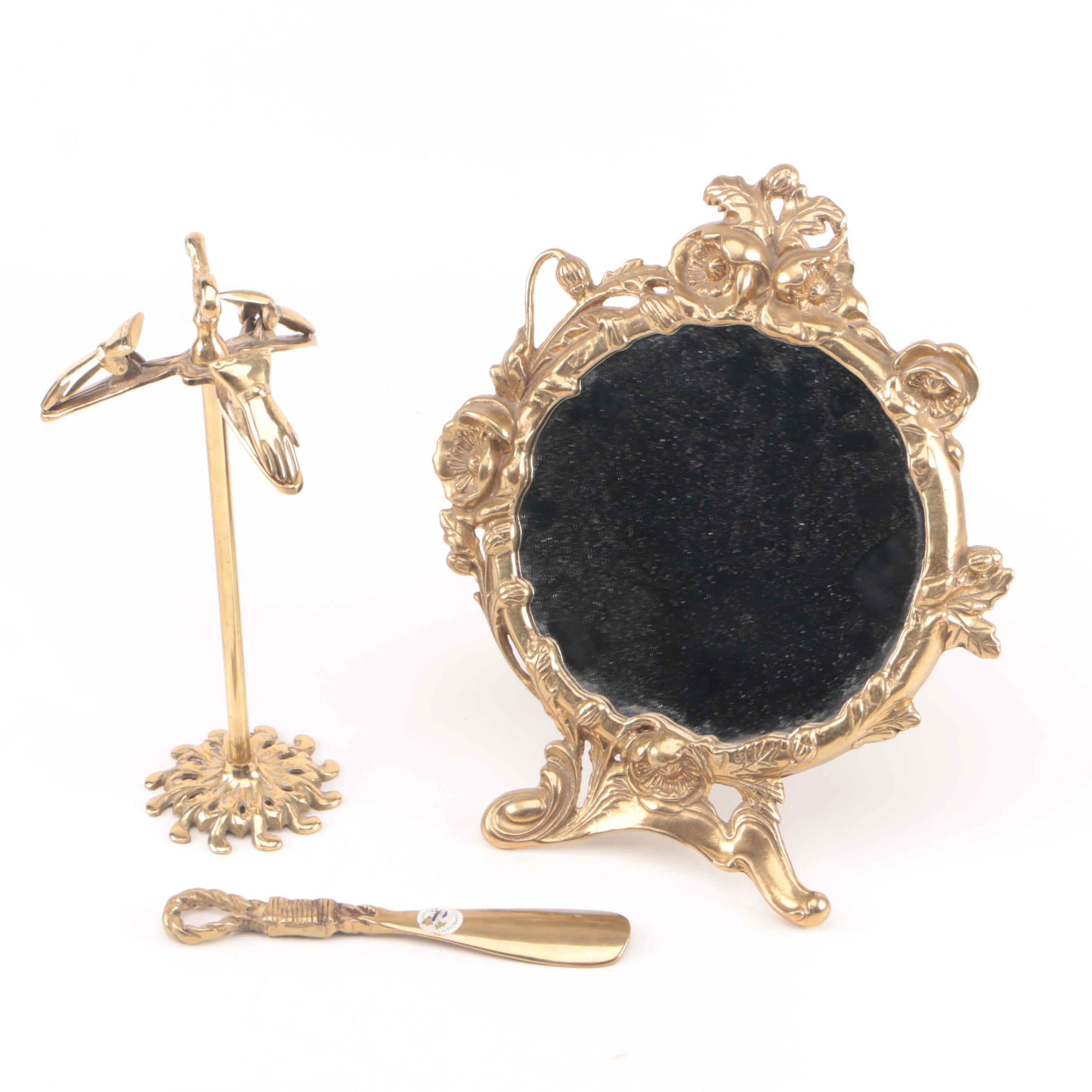 Gold Tone Metal Vanity Accessories