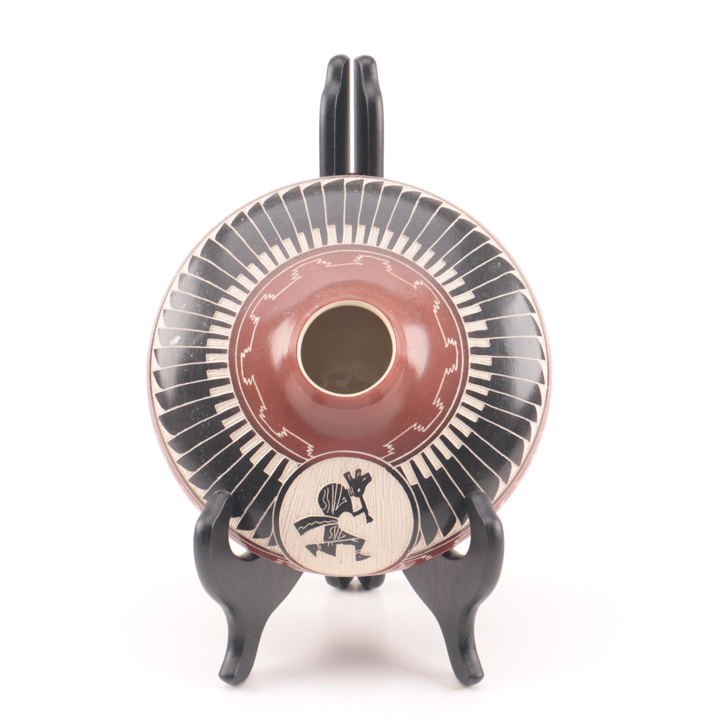 Mitchell Blackhorse Dineh Navajo Ceramic Vessel