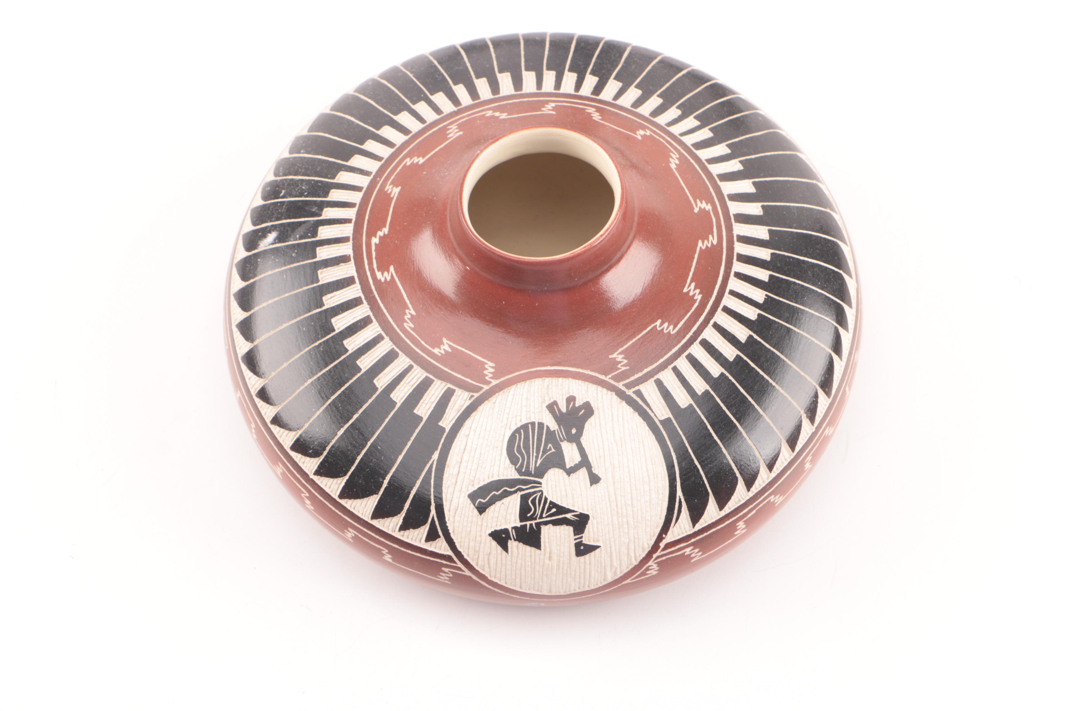 Mitchell Blackhorse Dineh Navajo Ceramic Vessel