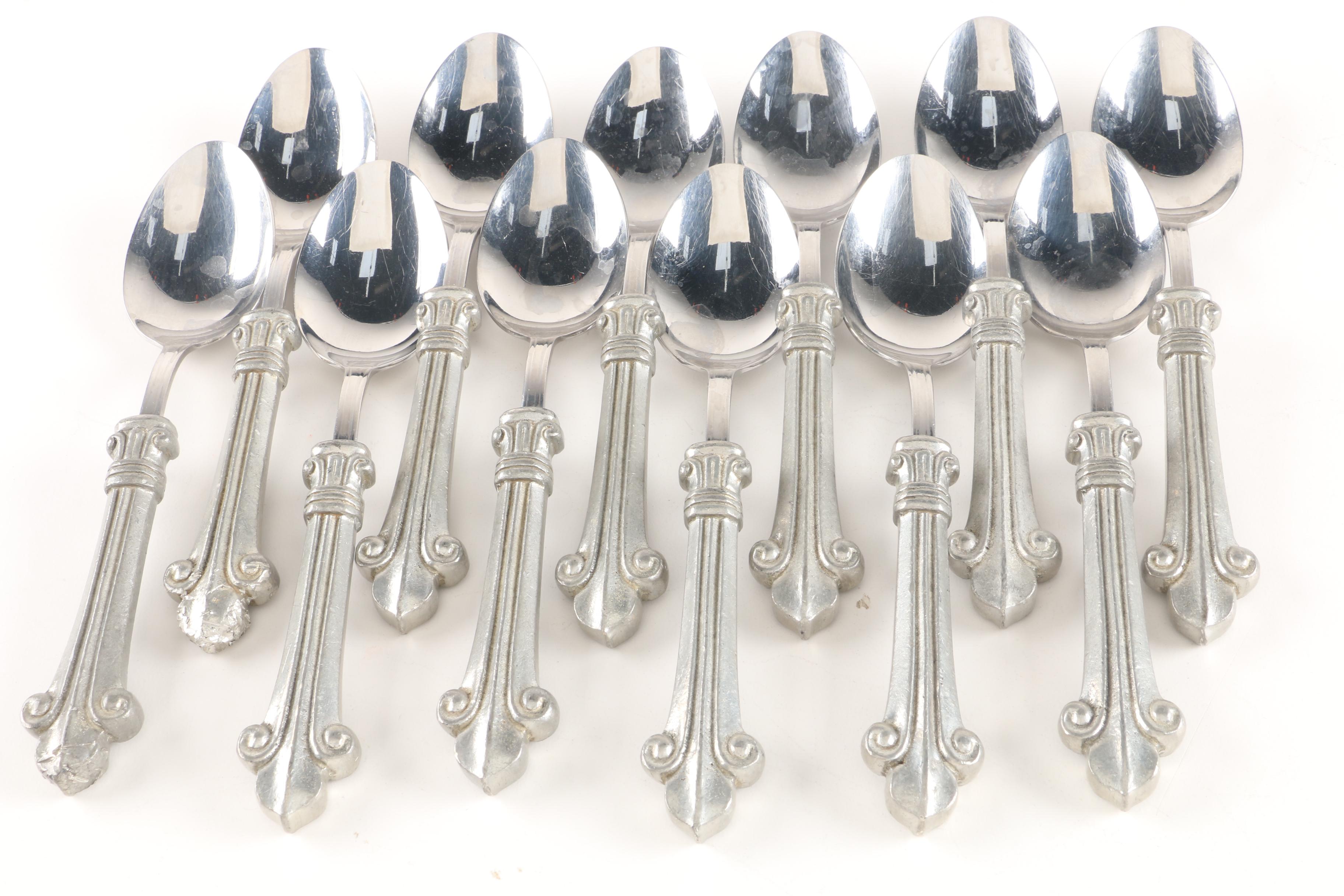 Giglio by Valpeltro "Fleur-de-Lis" Pewter Flatware Set