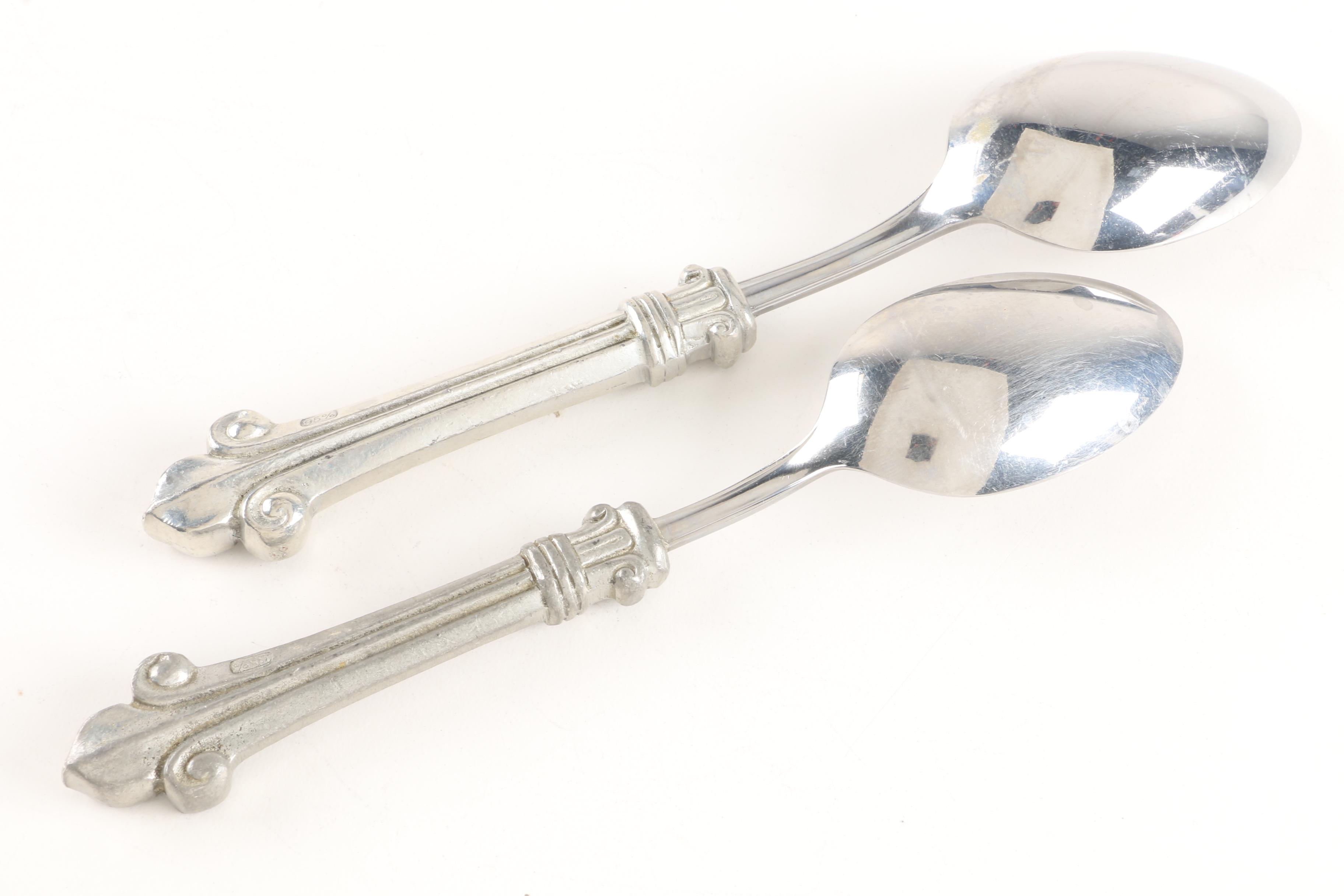 Giglio by Valpeltro "Fleur-de-Lis" Pewter Flatware Set