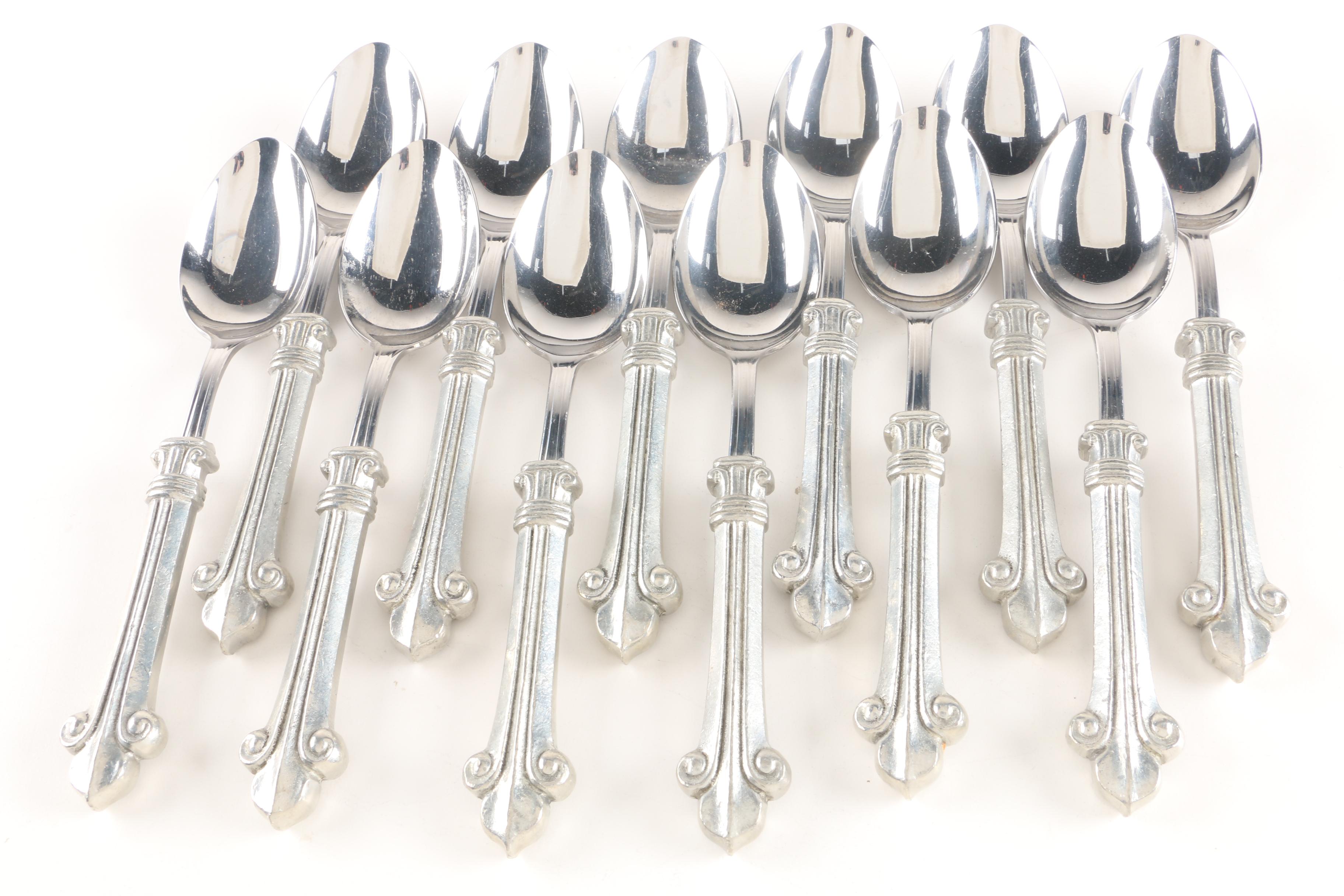 Giglio by Valpeltro "Fleur-de-Lis" Pewter Flatware Set