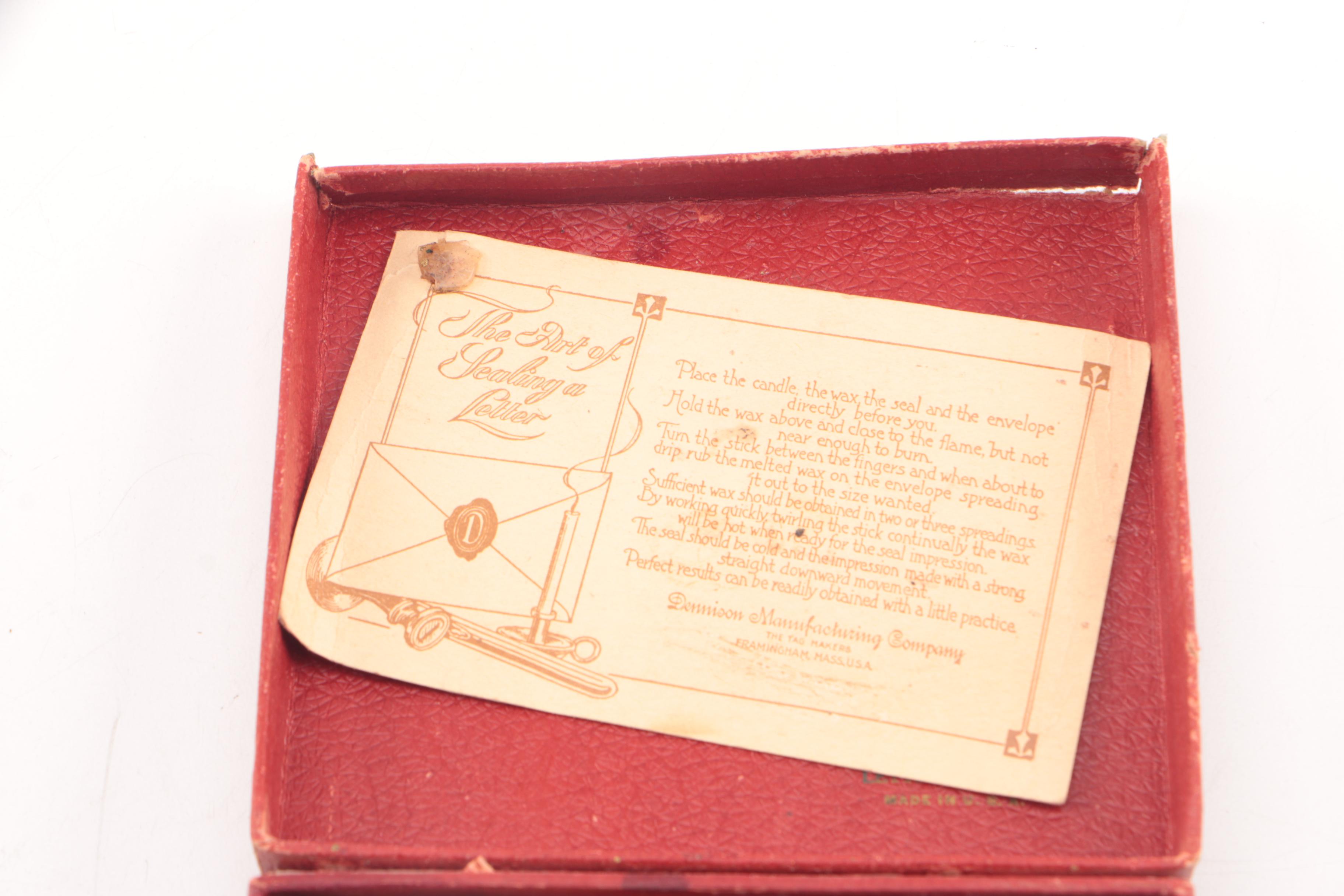 Vintage Dennison Wax Sealing Kit