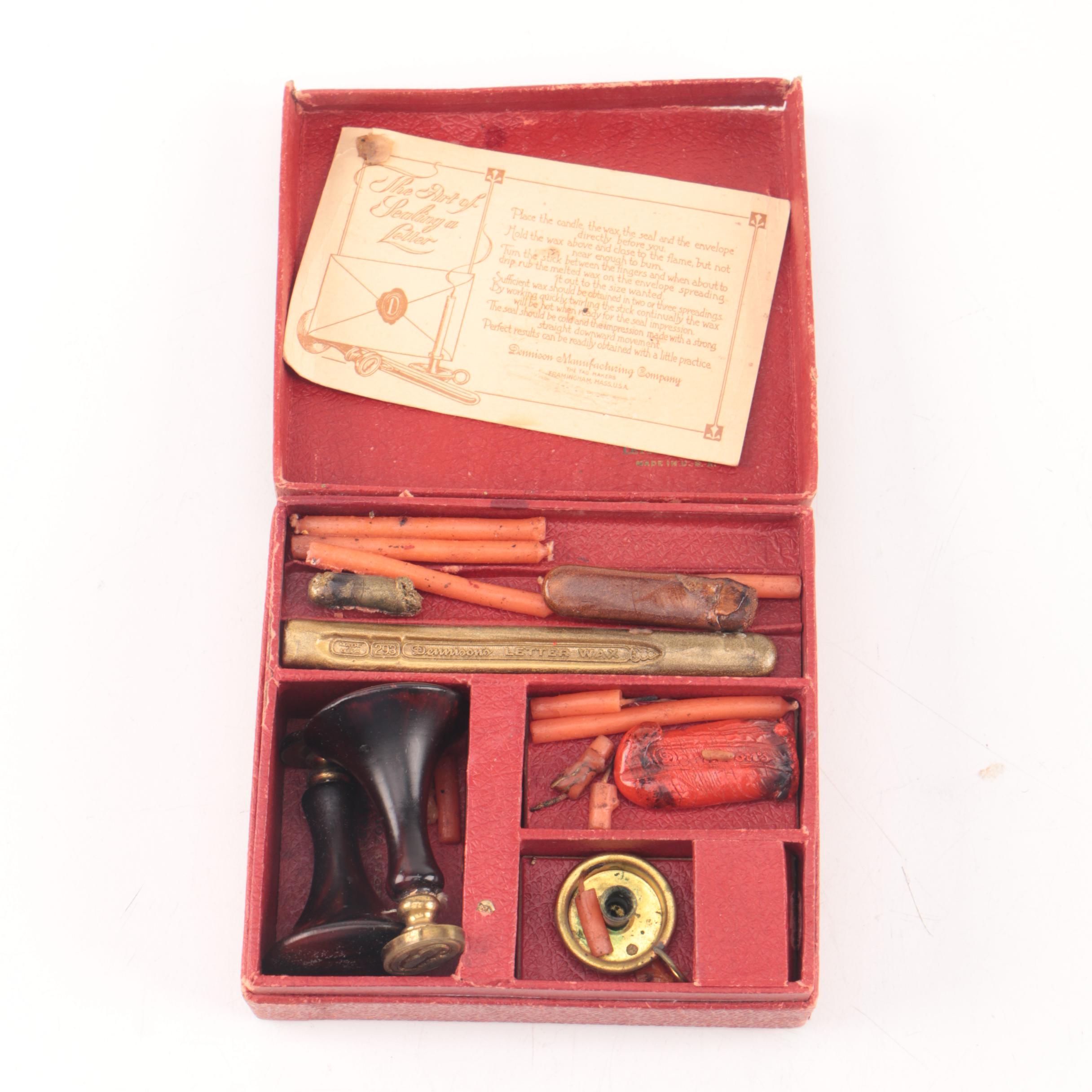 Vintage Dennison Wax Sealing Kit