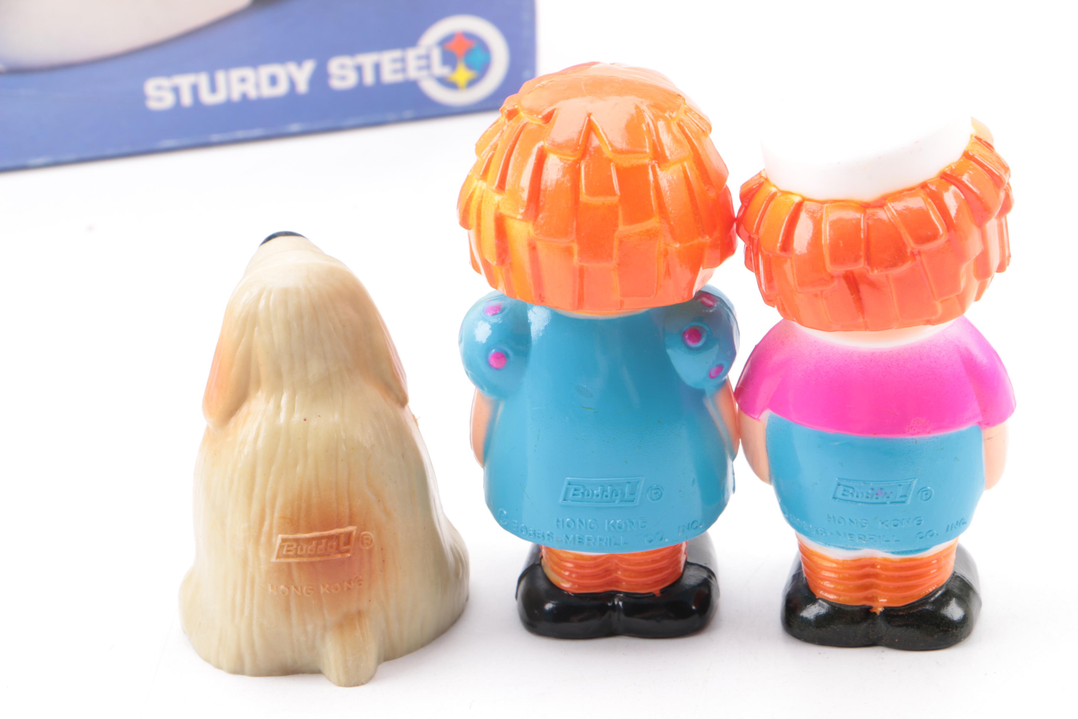 1960s Buddy L "Raggedy Ann and Andy" Camper and Mattel "Myrtle" Hand Puppet