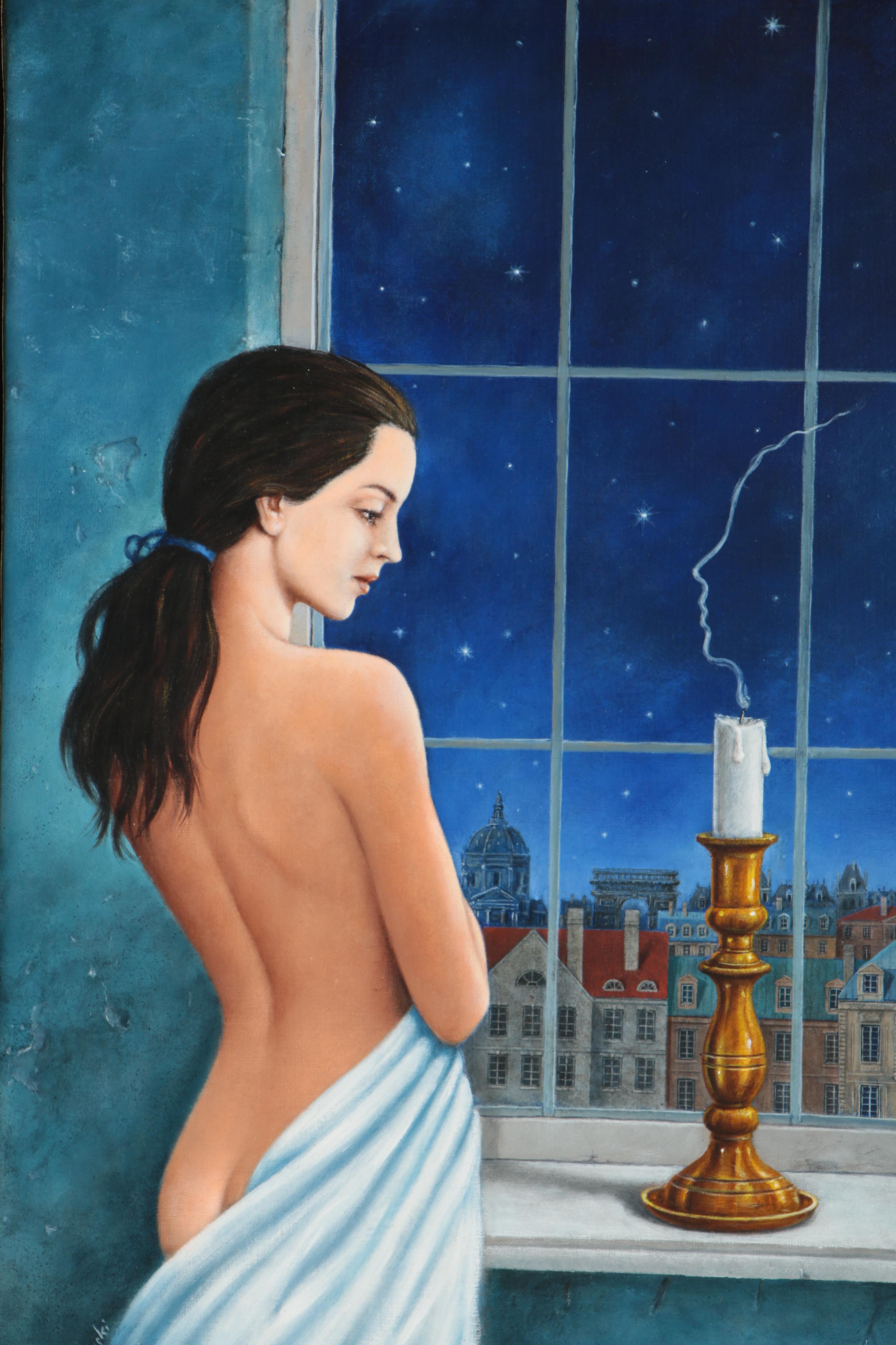 Rafal Olbinski Acrylic Painting "La Boheme"