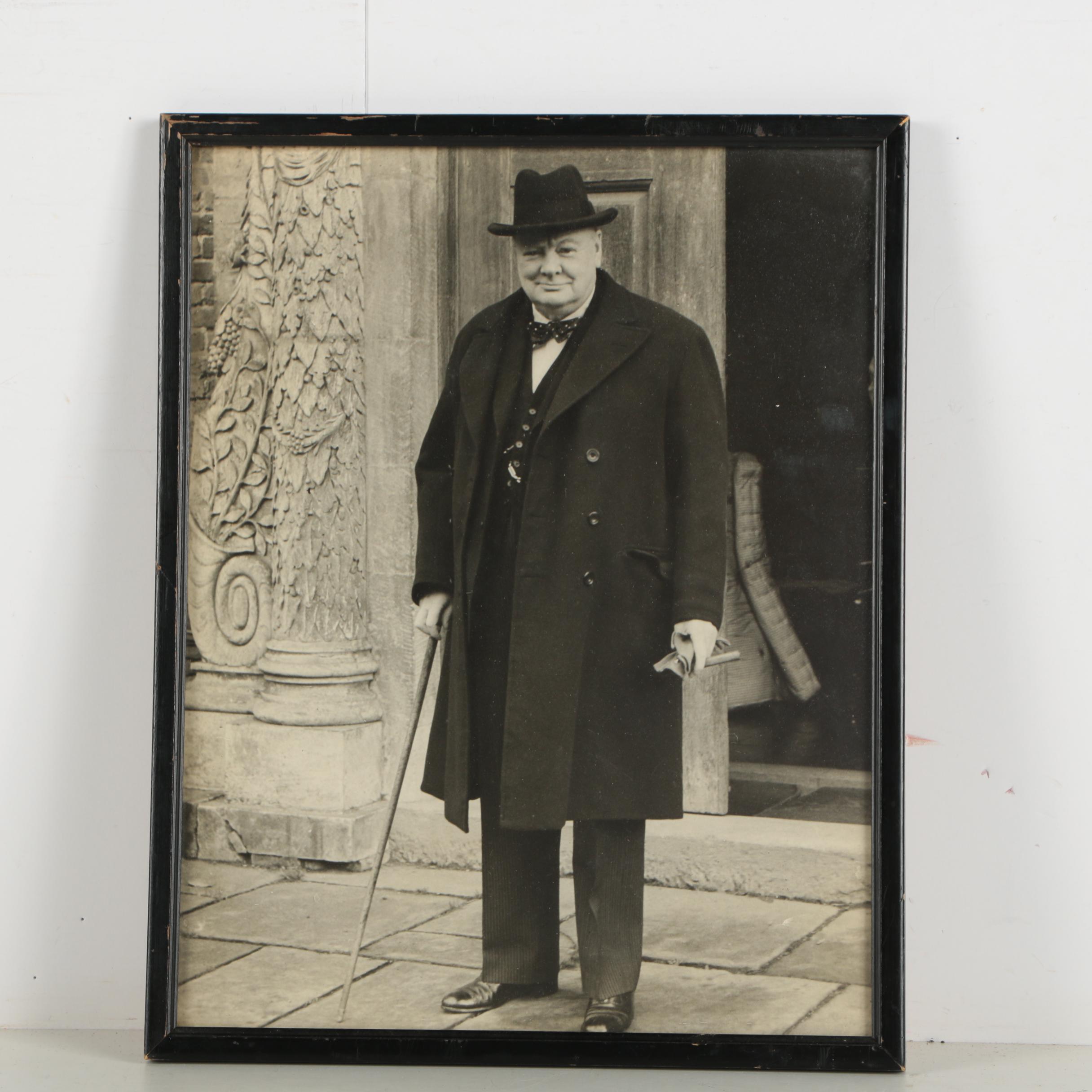 Reproduction Photograph of Winston Churchill