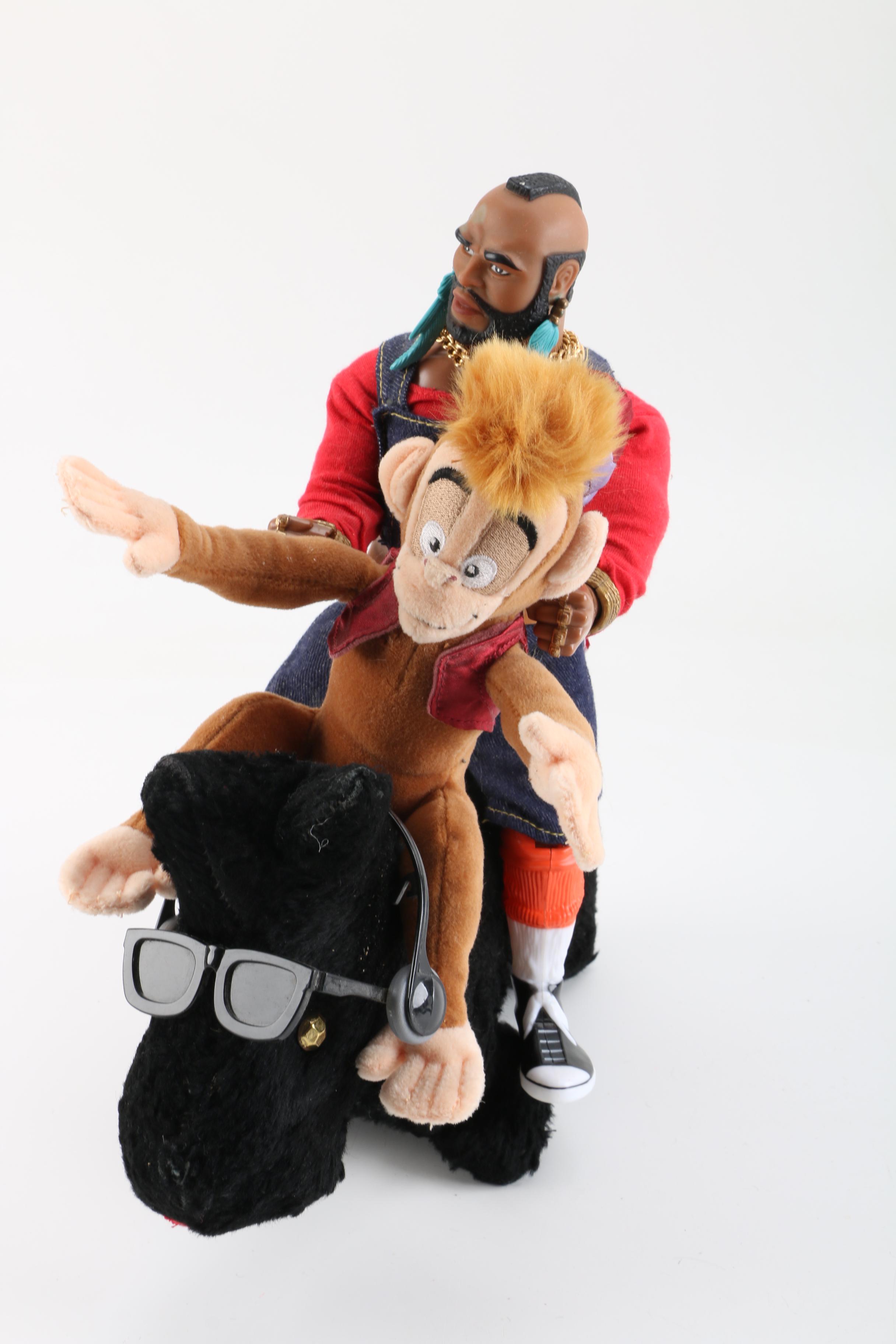 1967 Mattel "Baby Small Walk" Doll with Vintage Stuffed Animals and Dolls