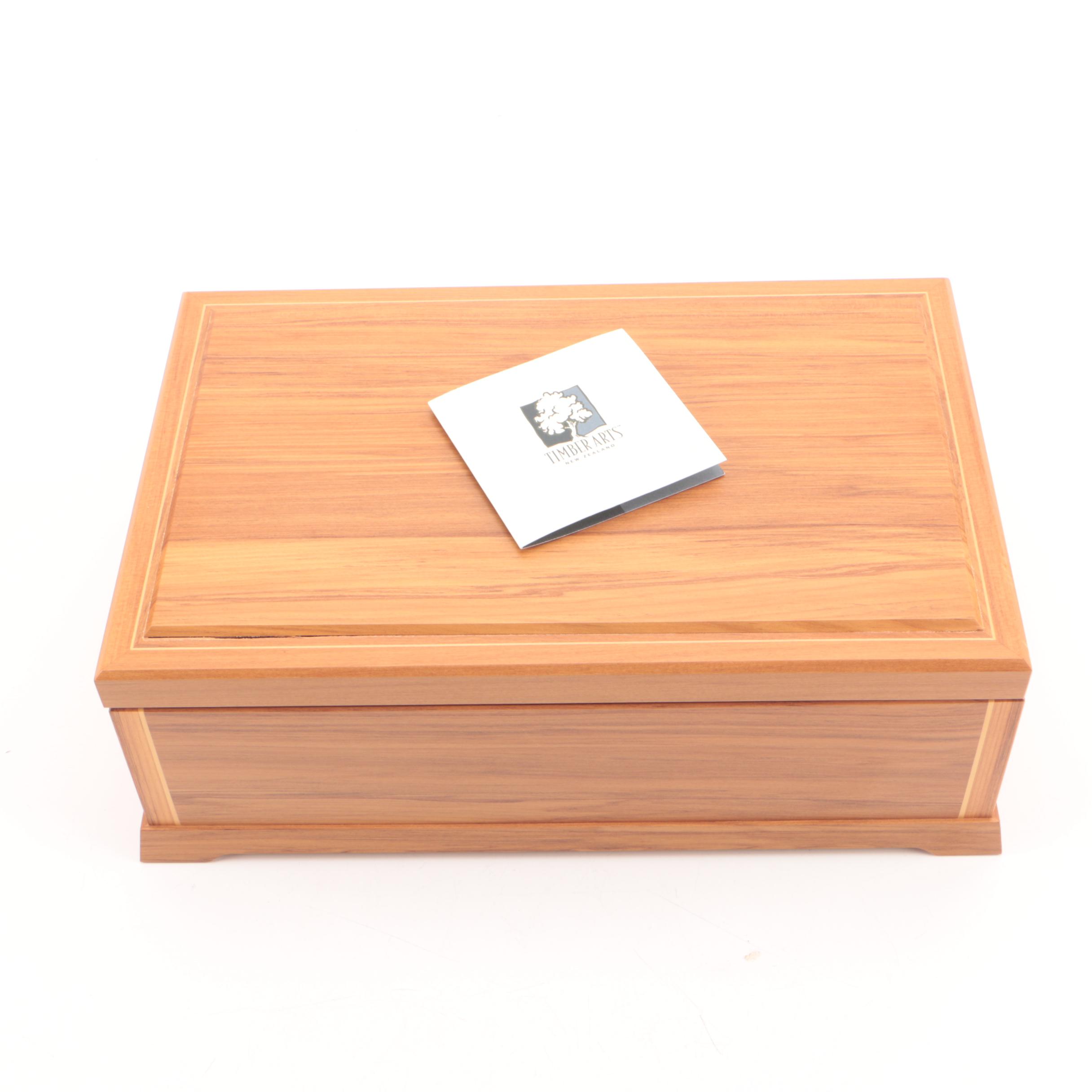 Timber Arts New Zealand Rimu Timber Jewelry Box