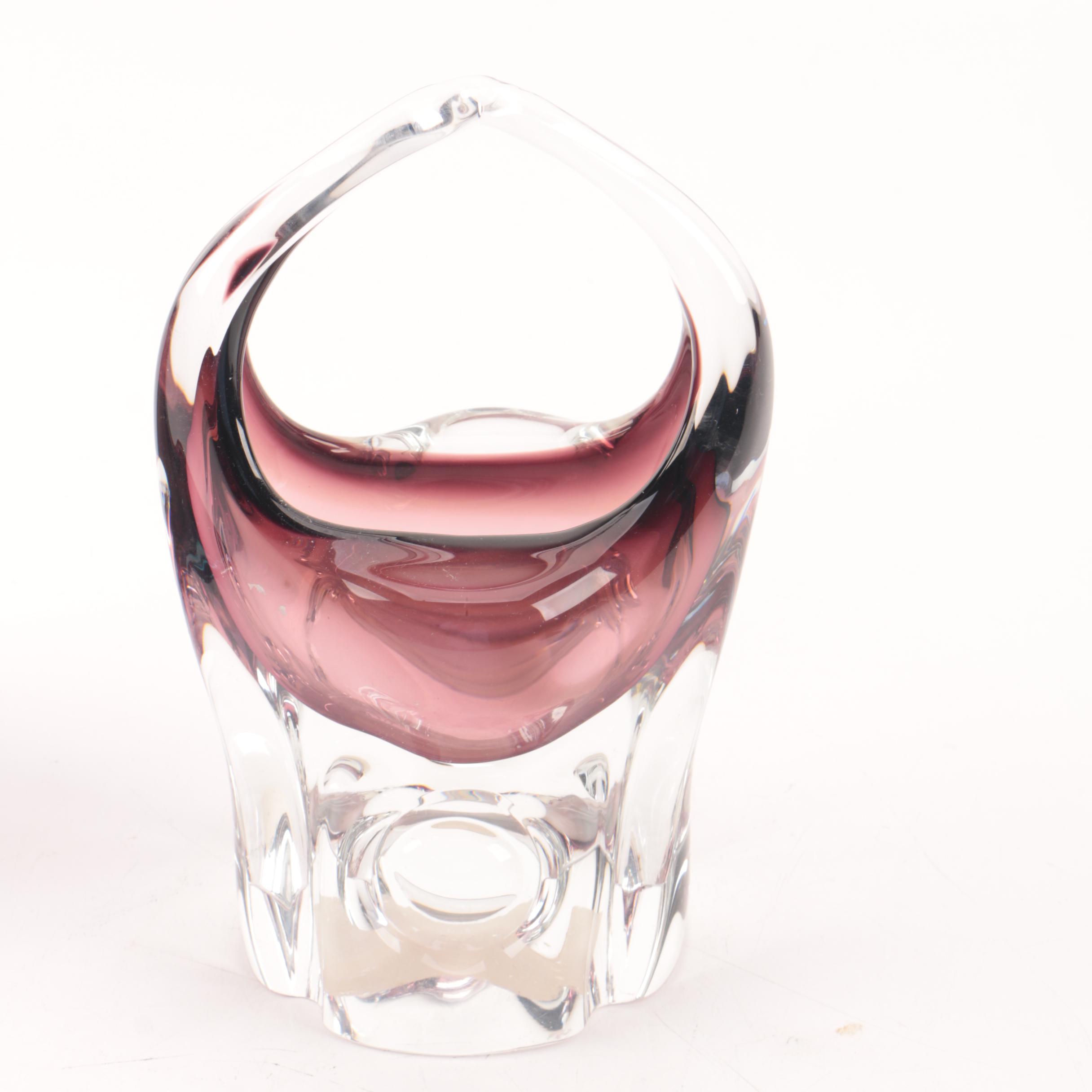 Amethyst Colored Art Glass Vases