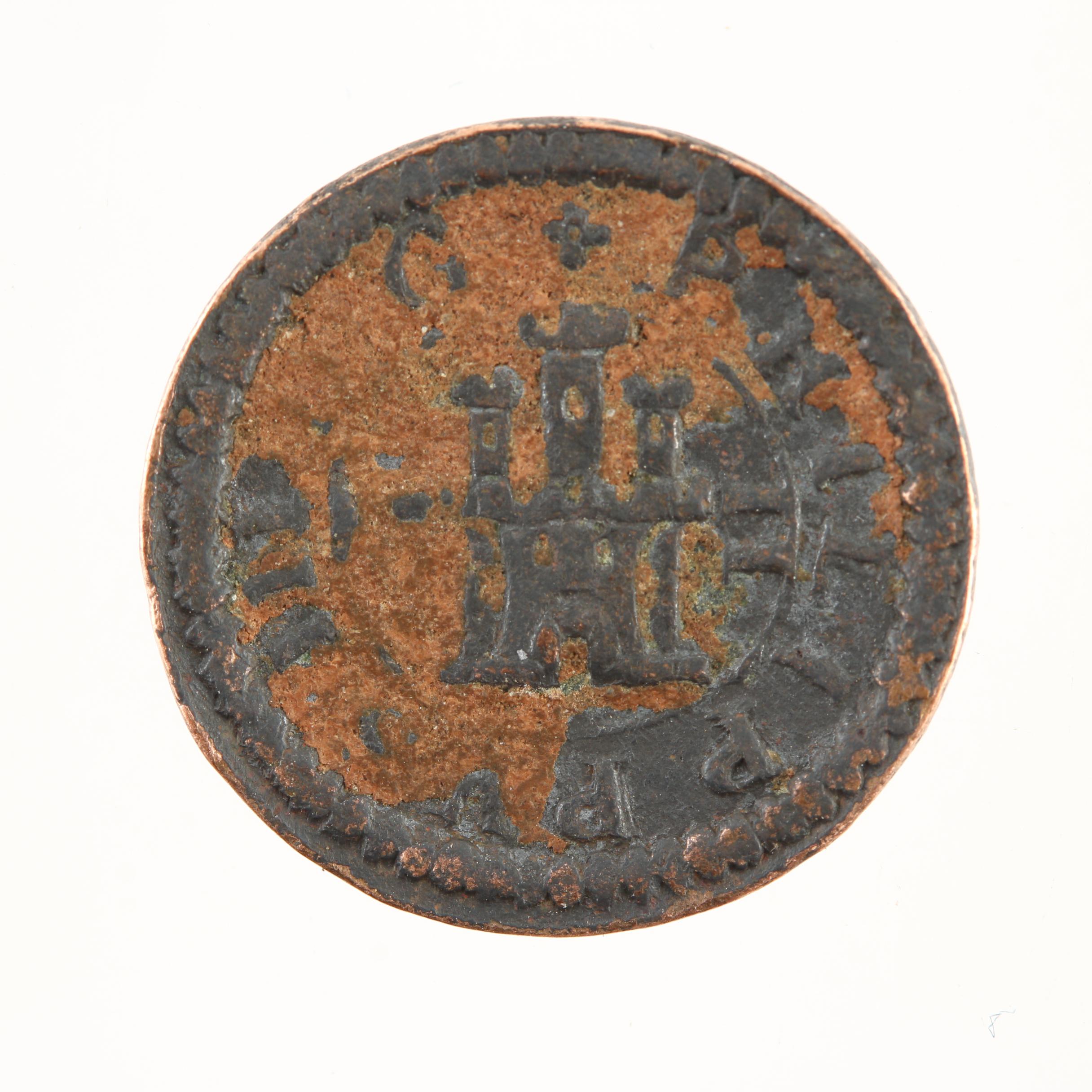 Ten New World Pirate Era Spanish Bronze Coins