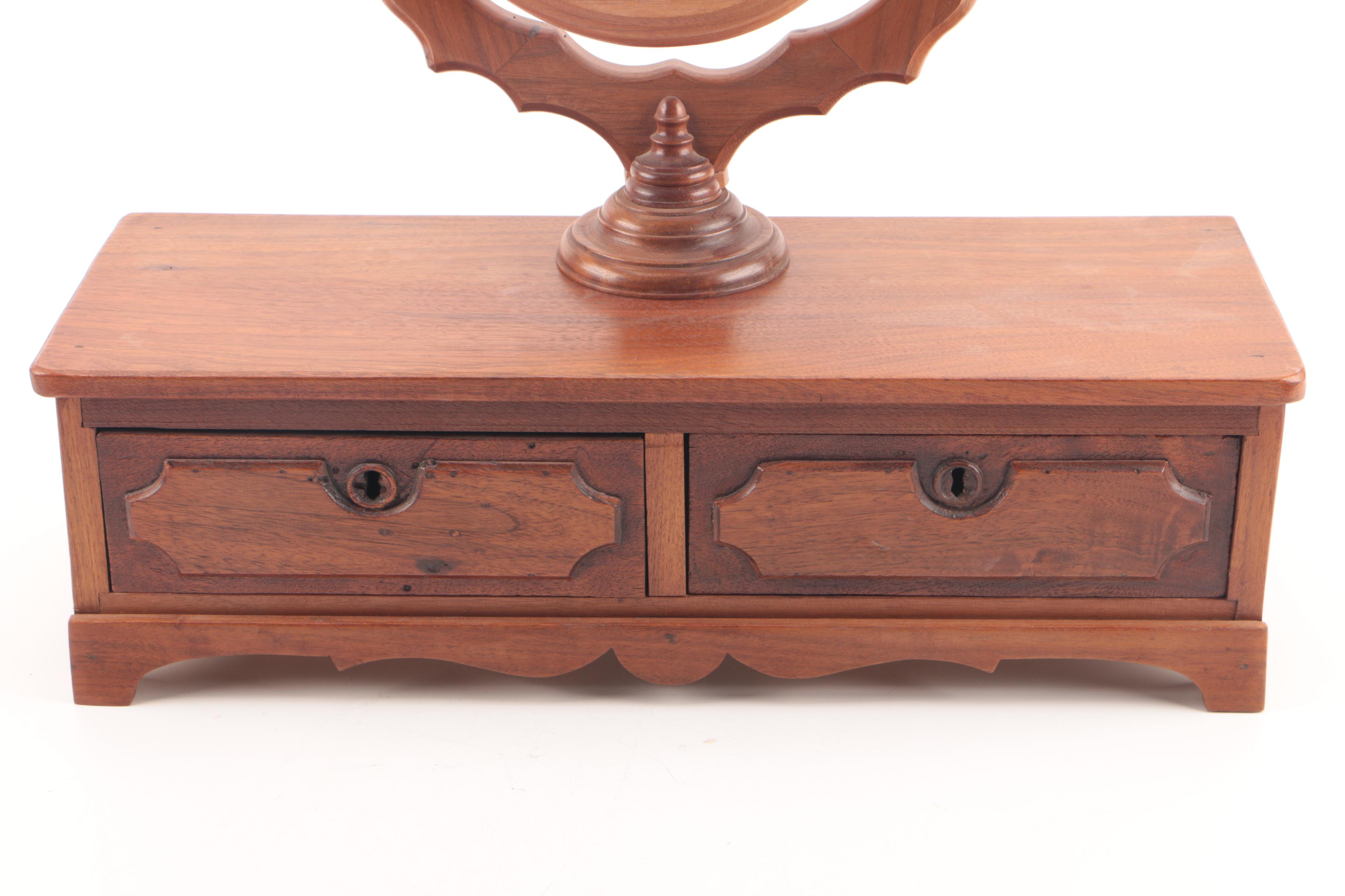 Vintage Wooden Vanity Mirror