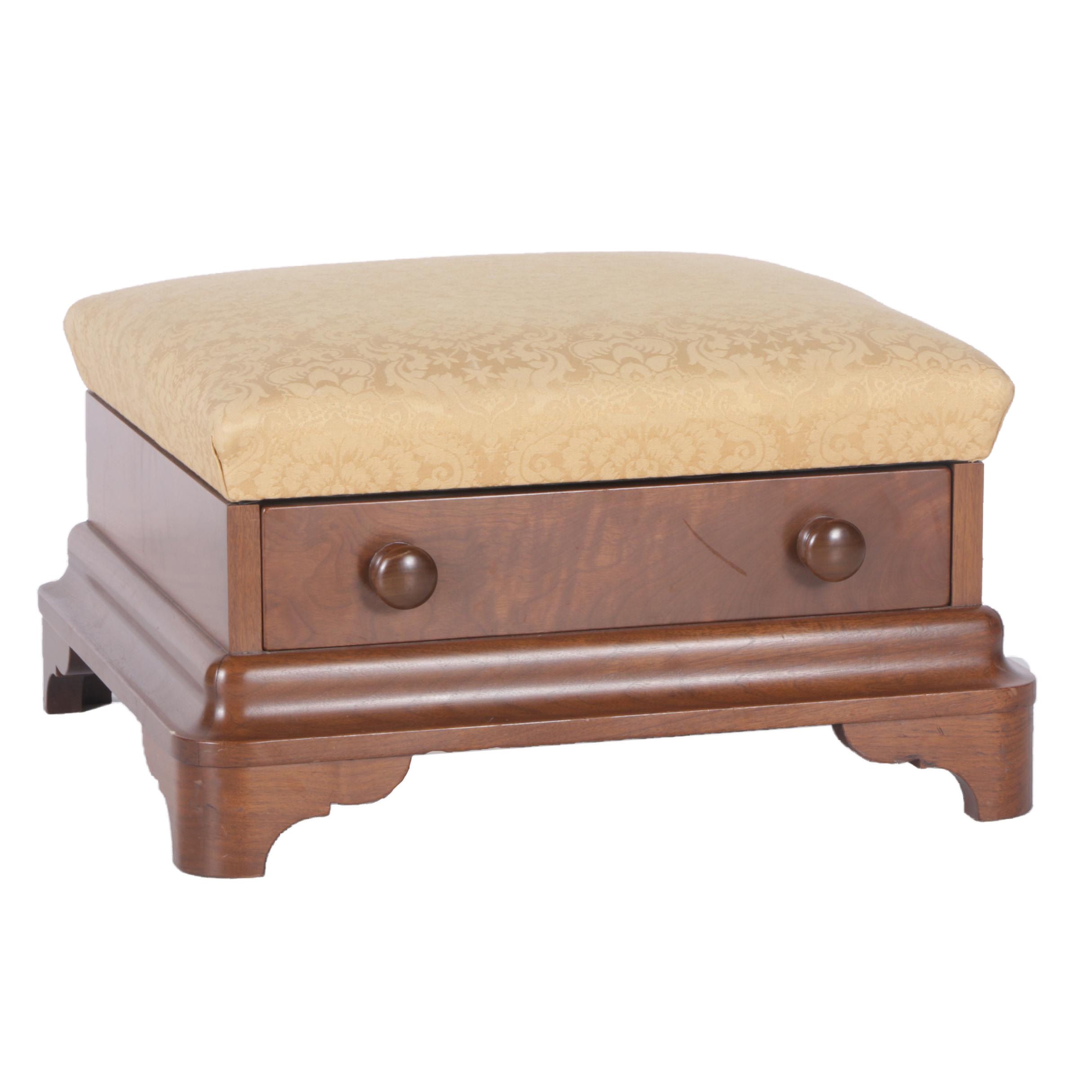 Small Ottoman with Drawer