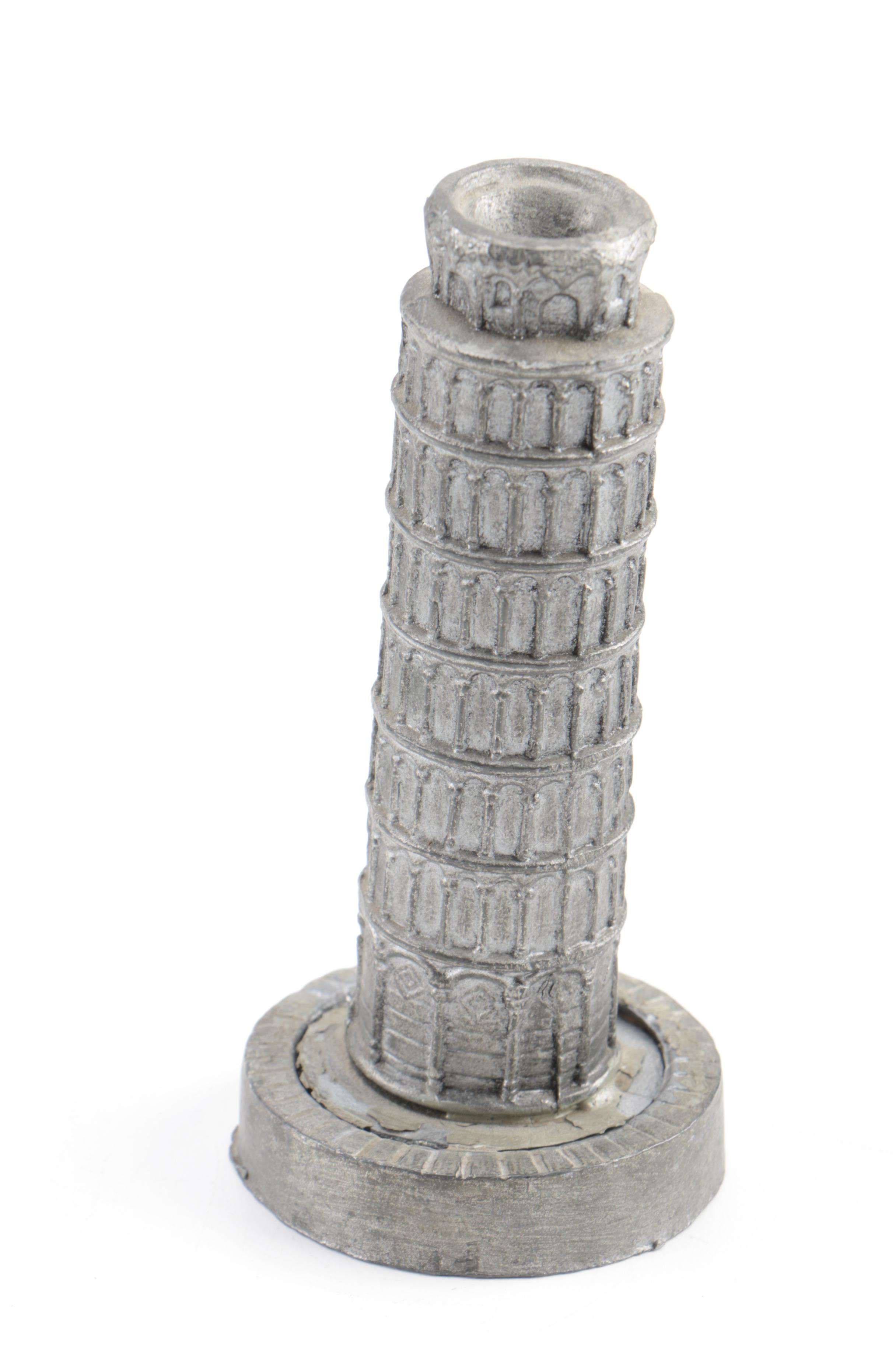 Vintage Metal Souvenir Figurines Including The Leaning Tower of Pisa