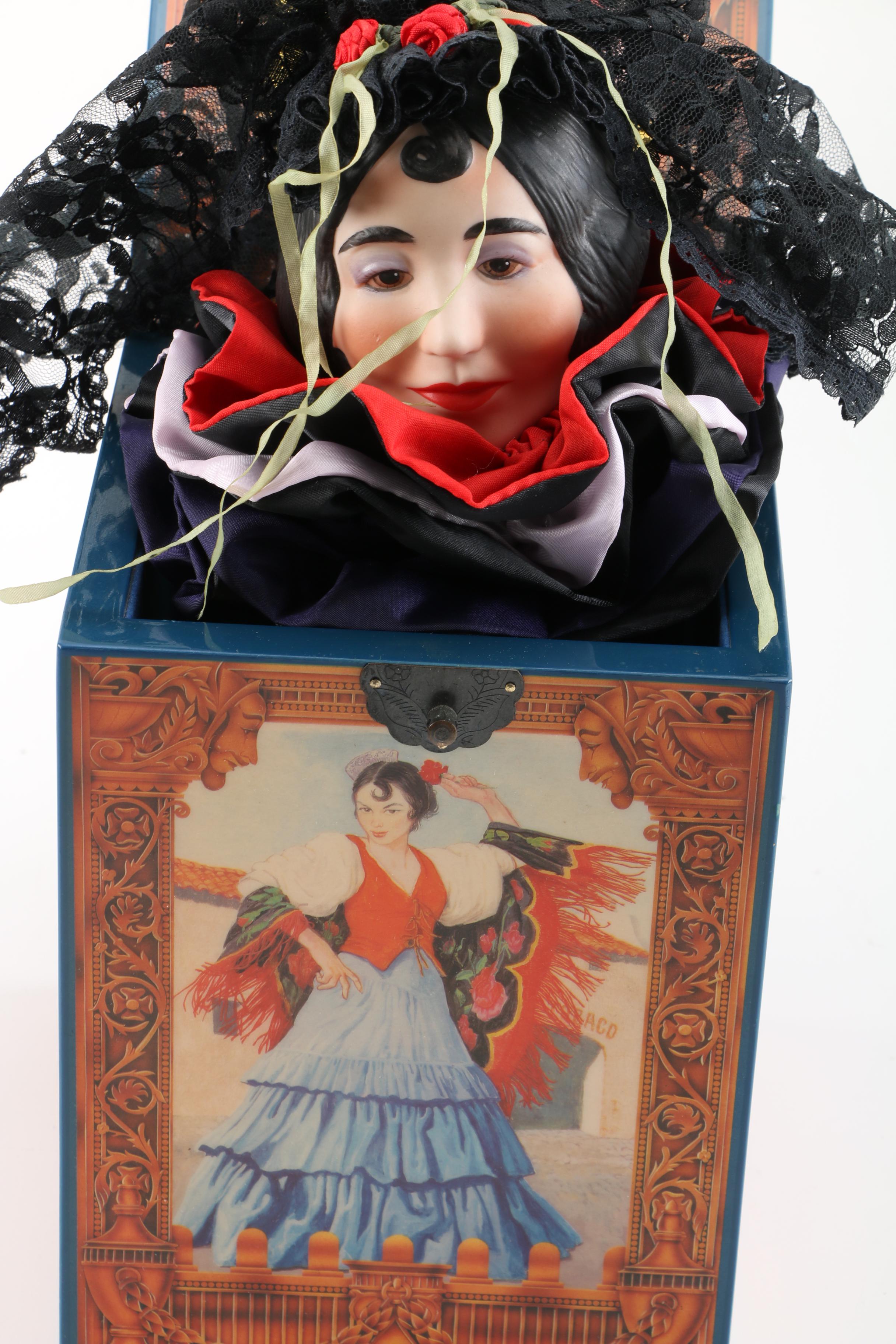 Limited Edition Enesco Grand Opera Classics "Carmen" Musical Jack-In-The-Box