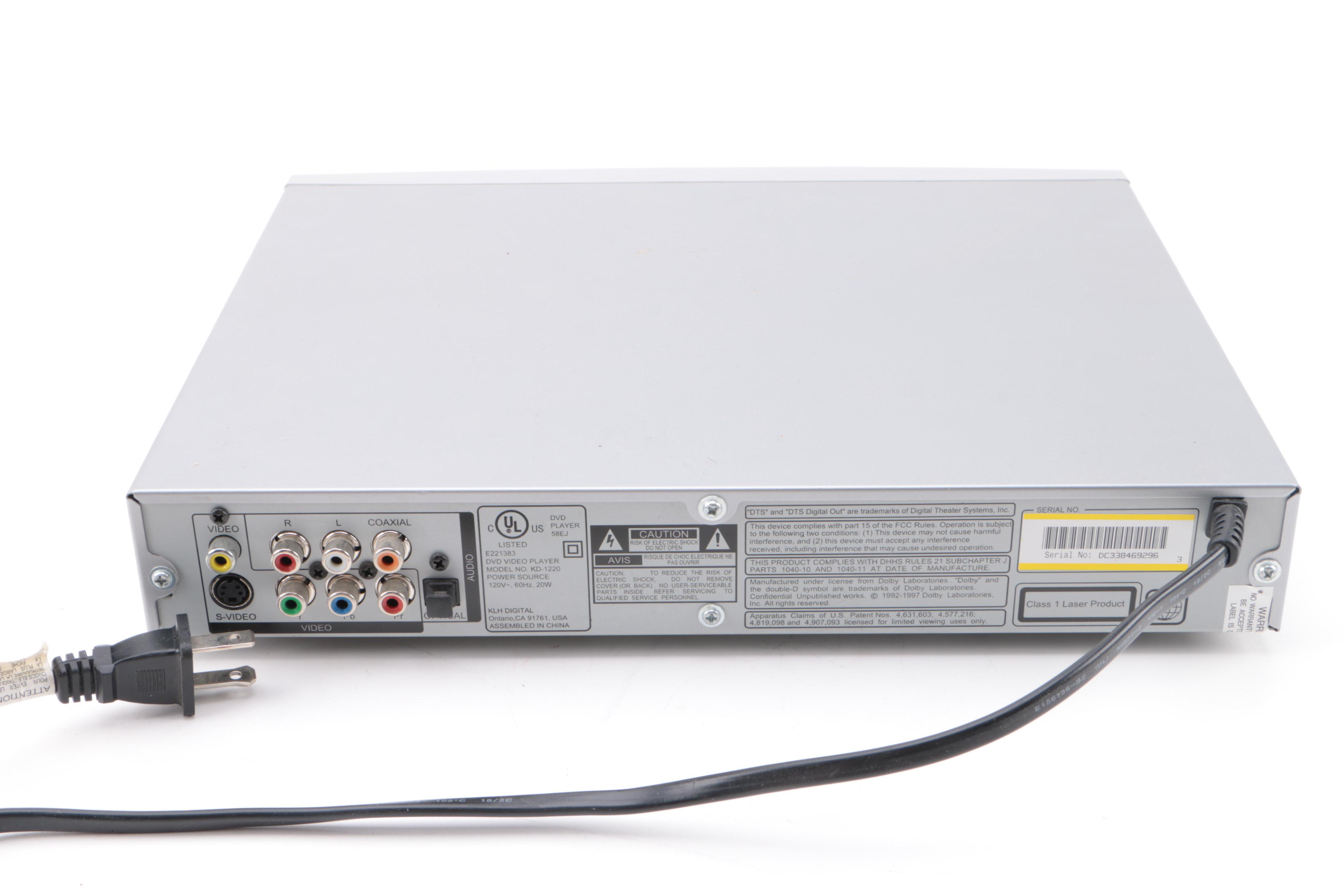 KLH Digital KD-1220 DVD Player