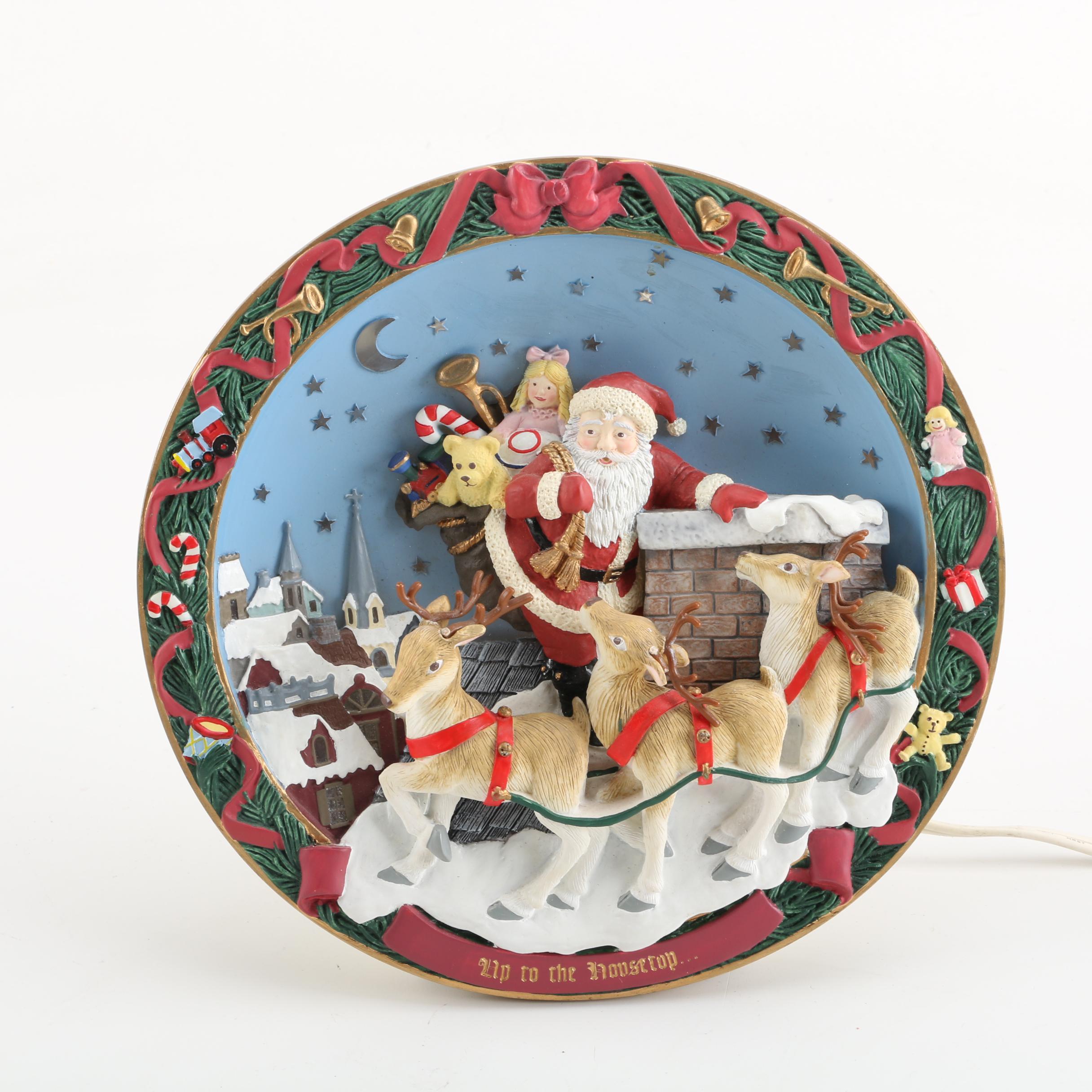 1994 The Bradford Exchange "Up to the Housetop" Musical Plate