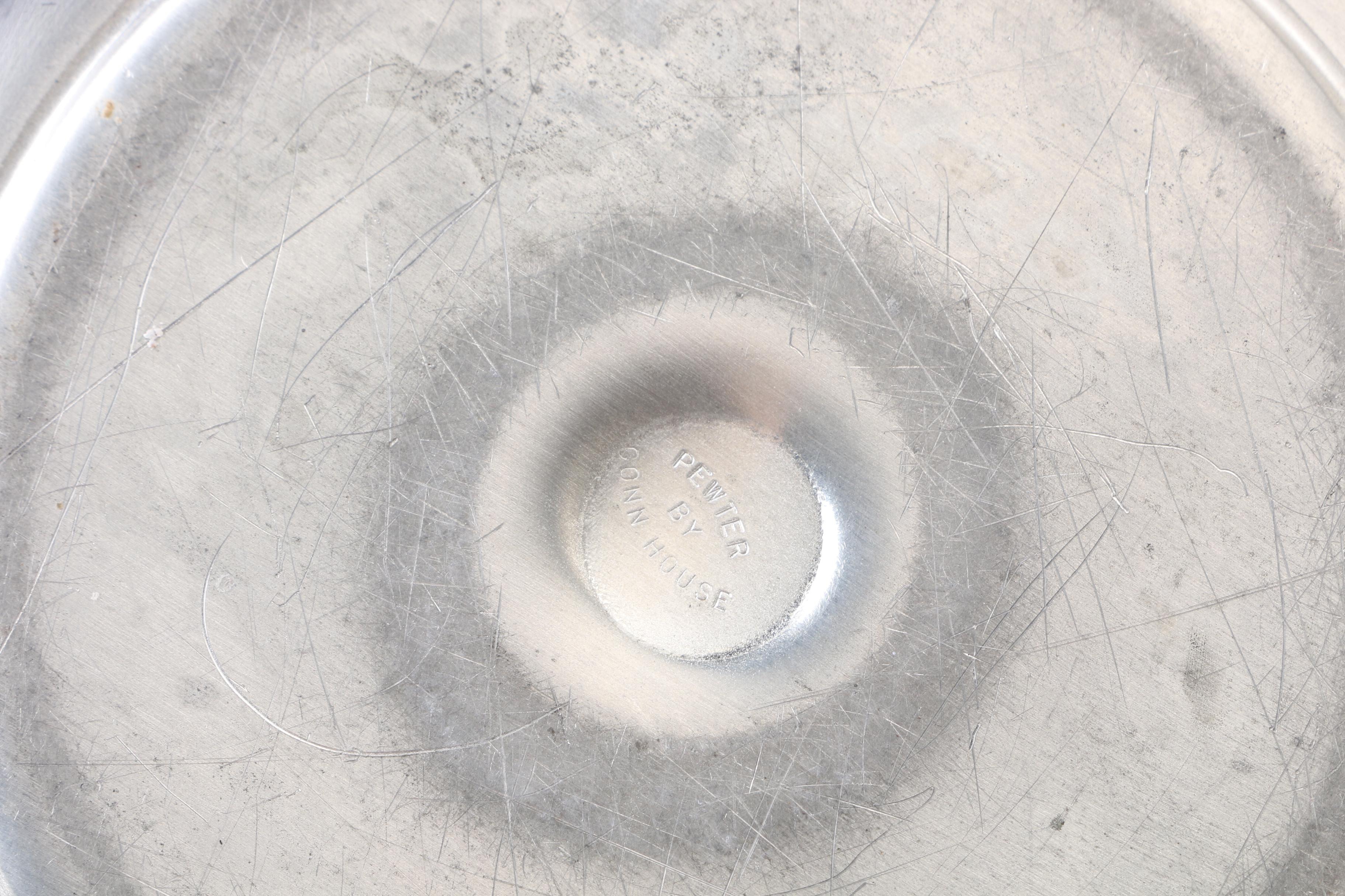 Connecticut House Pewter Chamberstick with Glass Hurricane Shade