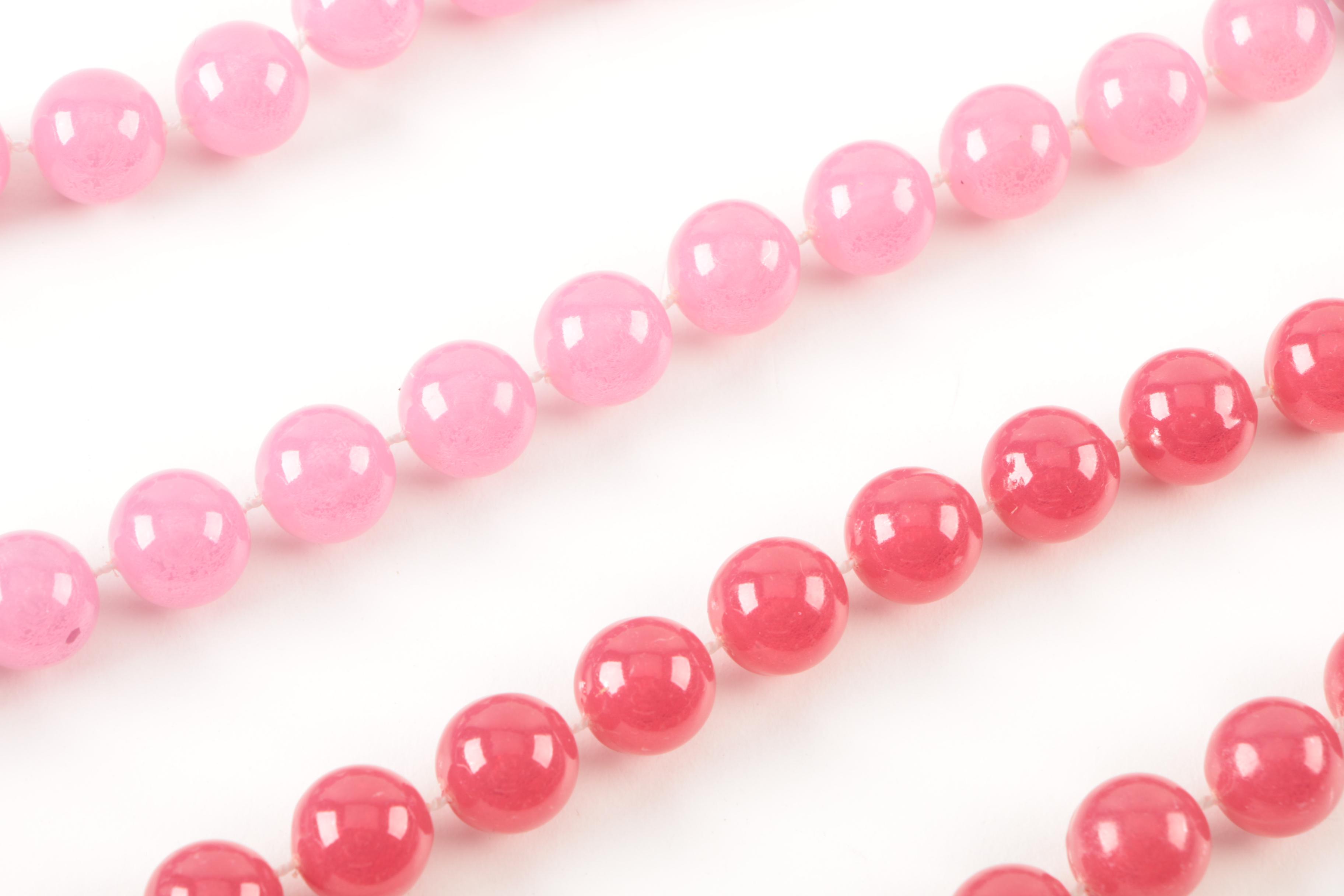 Purple and Pink Beaded Necklace Selection