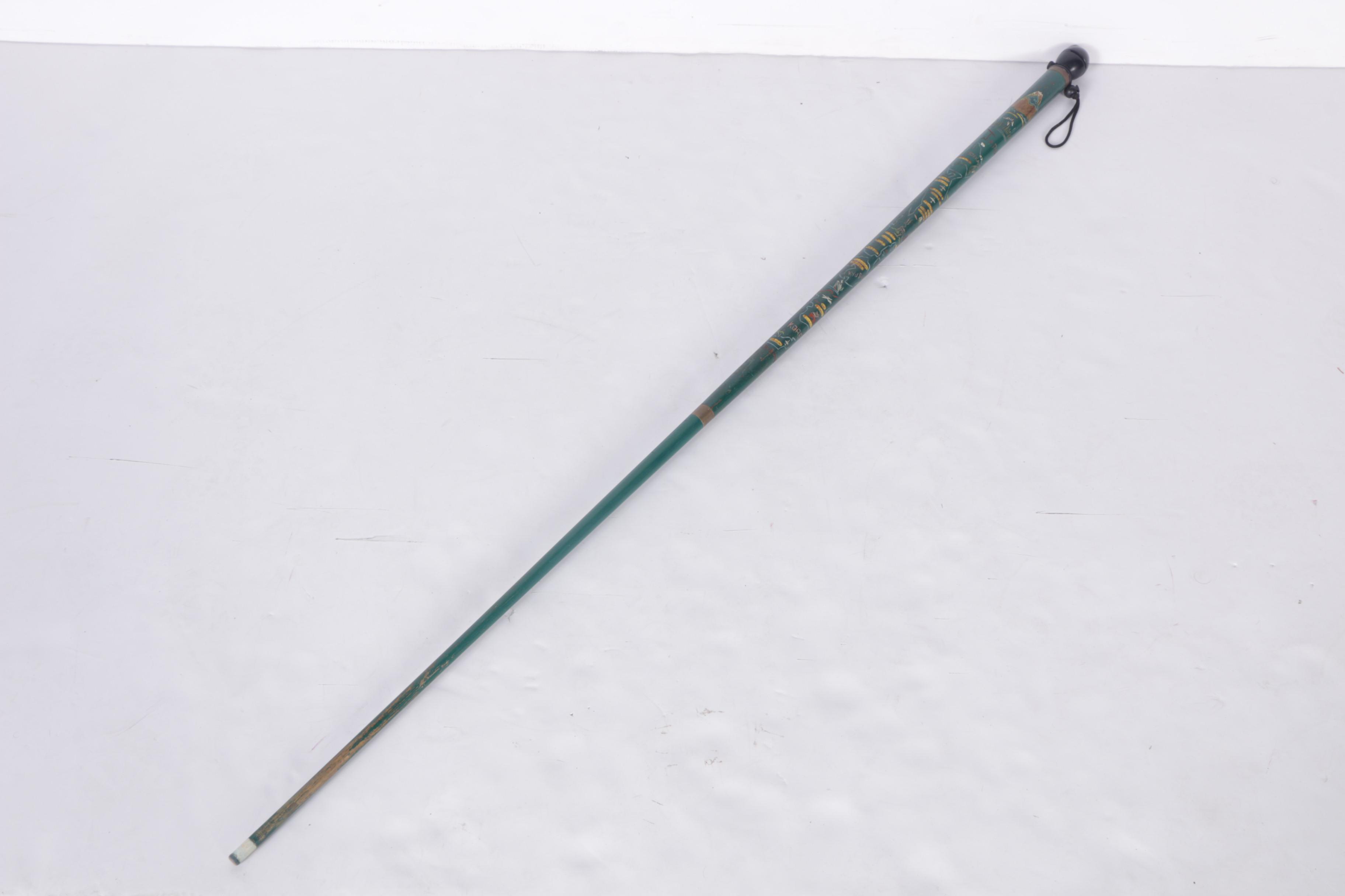 Vintage Japanese Carved Walking Stick and Pool Cue