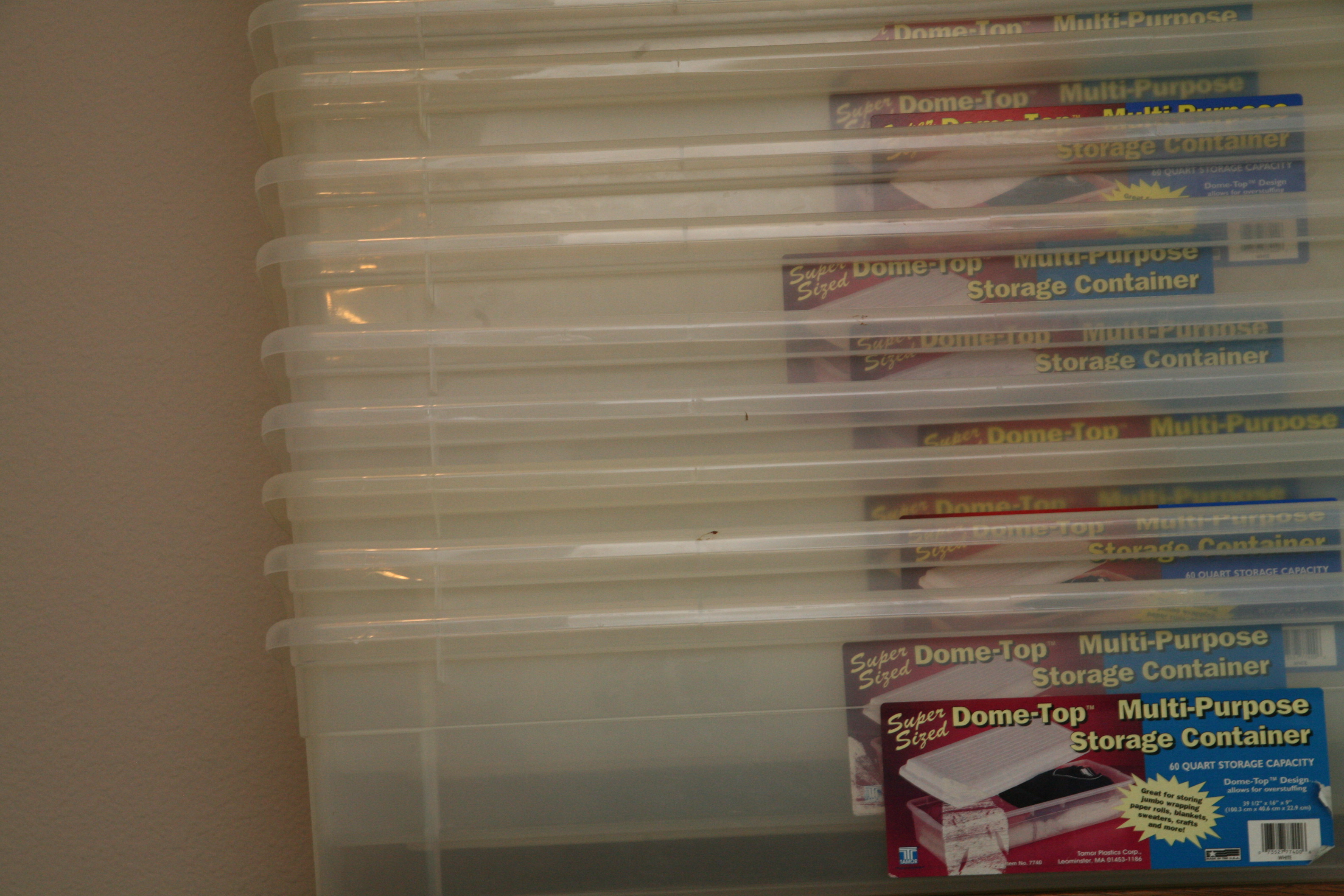 Under Bed Style Storage Totes with Lids