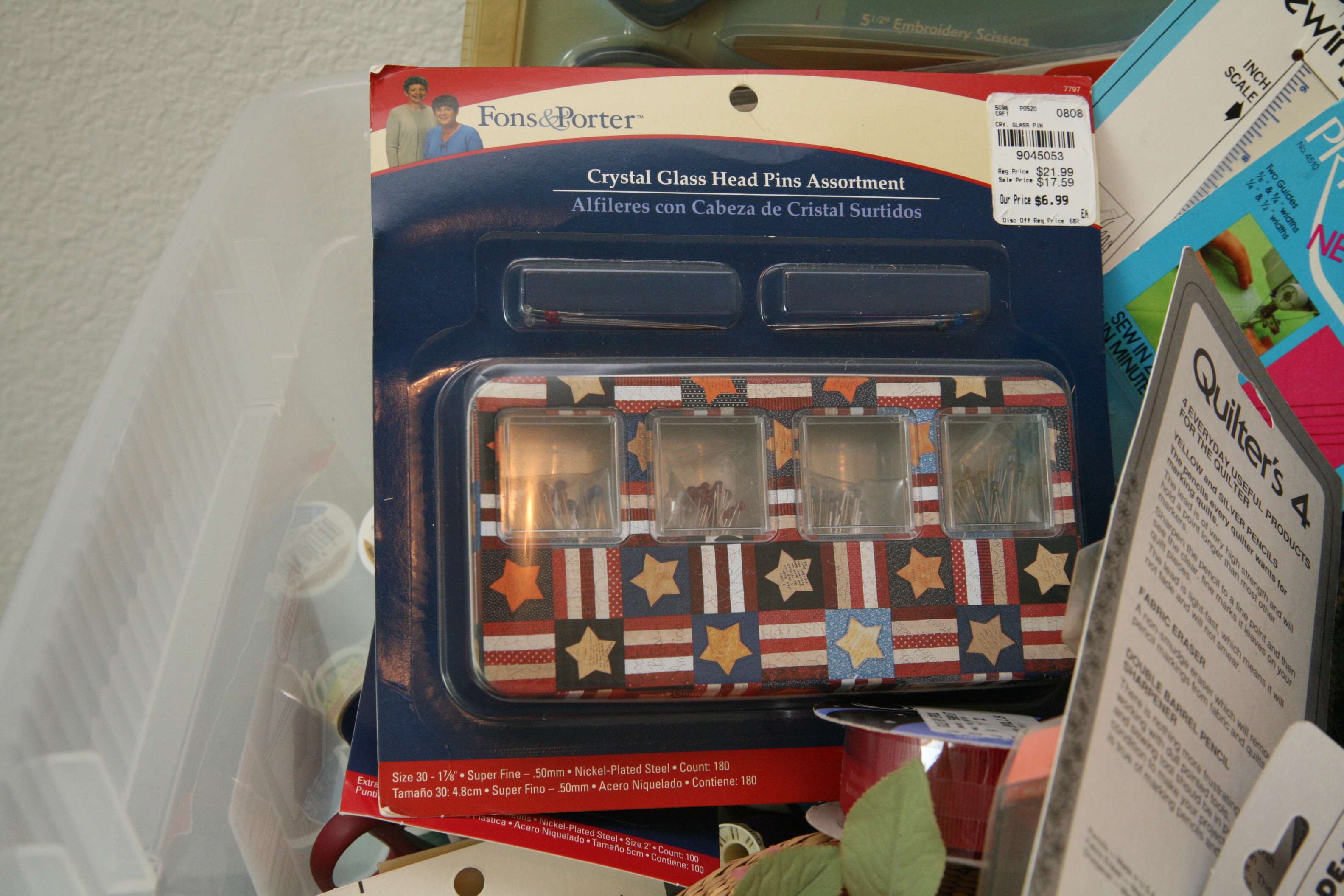 Spools of Thread, Scissors and Other Sewing Supplies