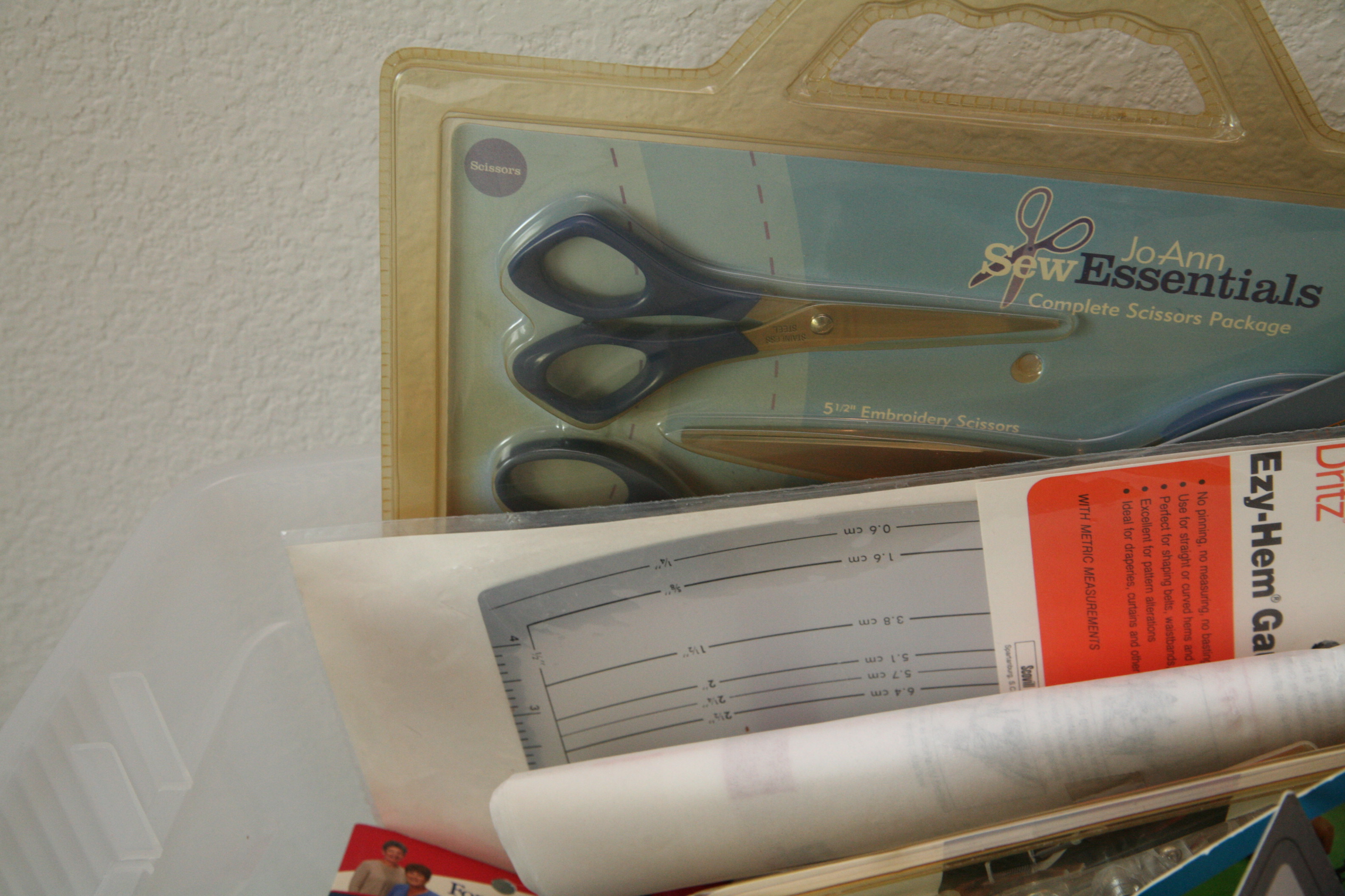 Spools of Thread, Scissors and Other Sewing Supplies