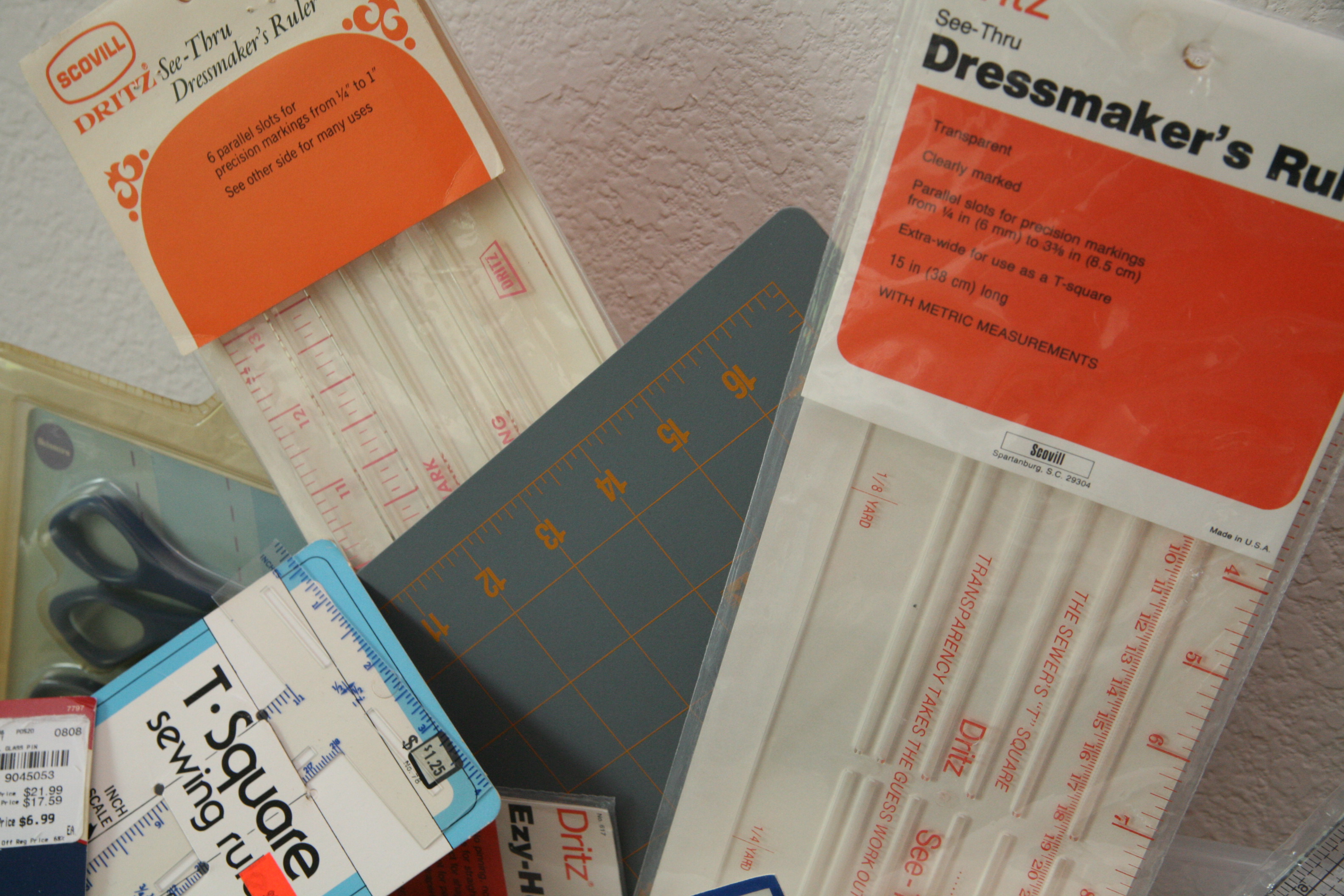 Spools of Thread, Scissors and Other Sewing Supplies