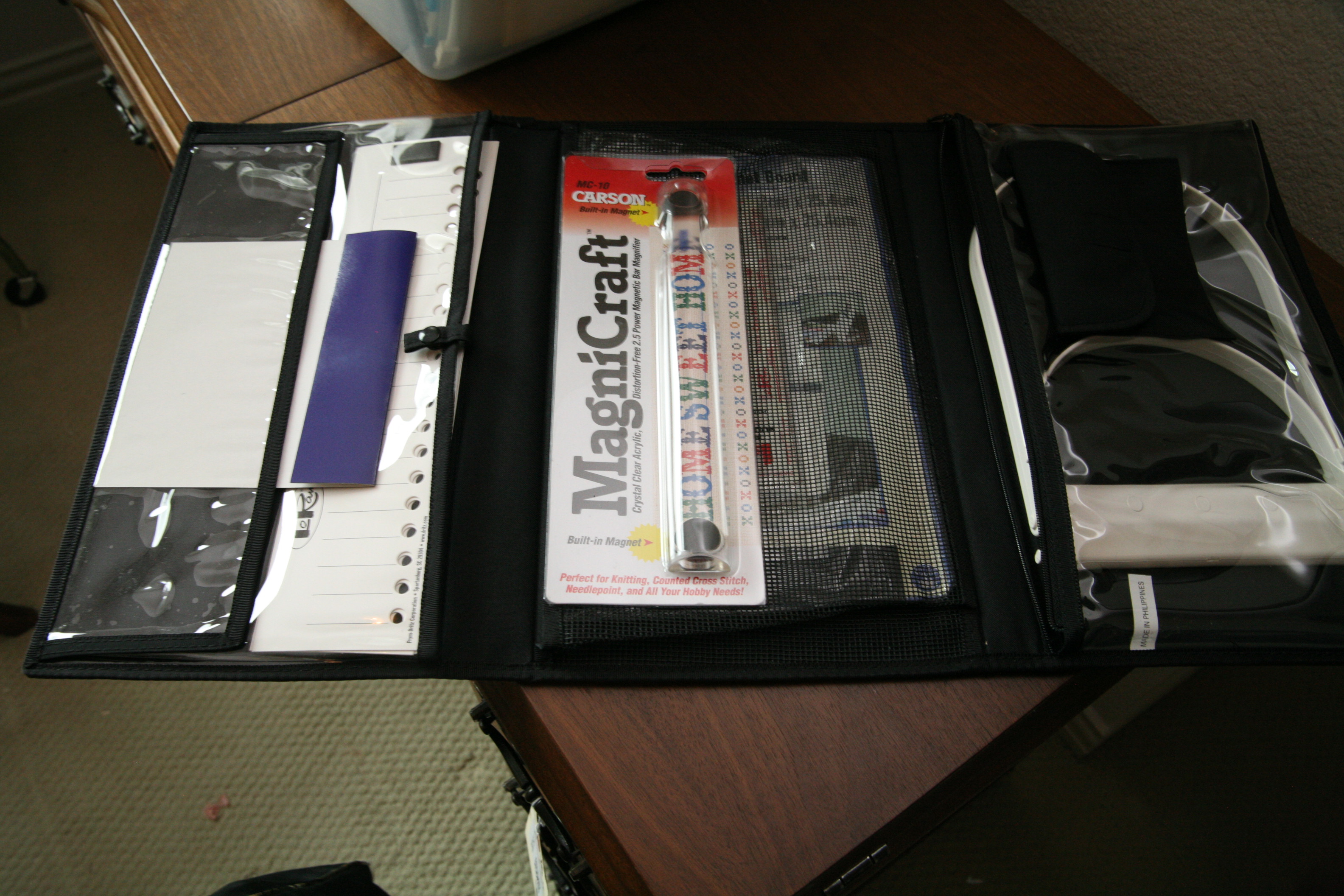 Embroidery Patterns, Floss, and Storage Cases