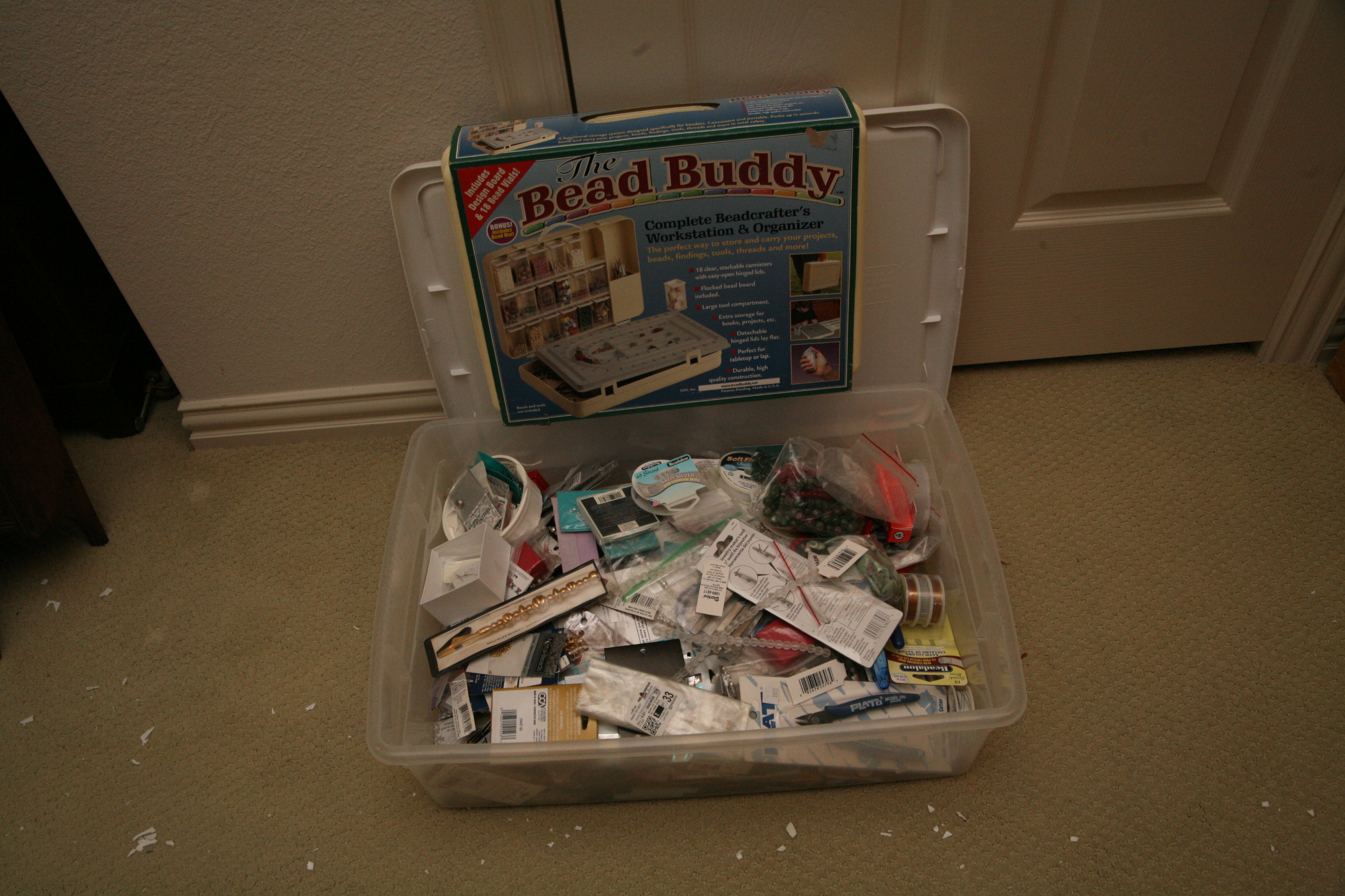 The Bead Buddy Organizer and Beading Supplies