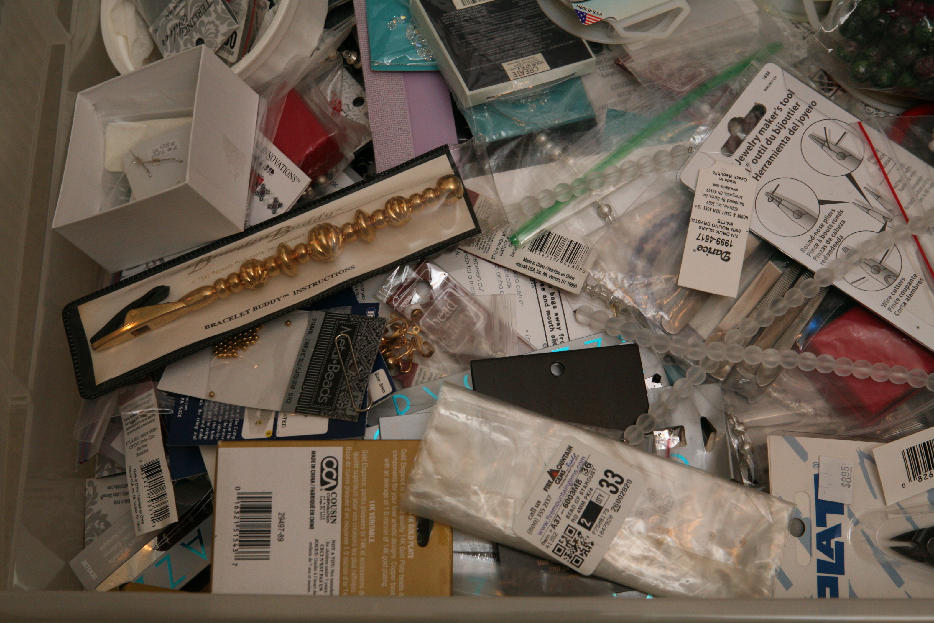 The Bead Buddy Organizer and Beading Supplies