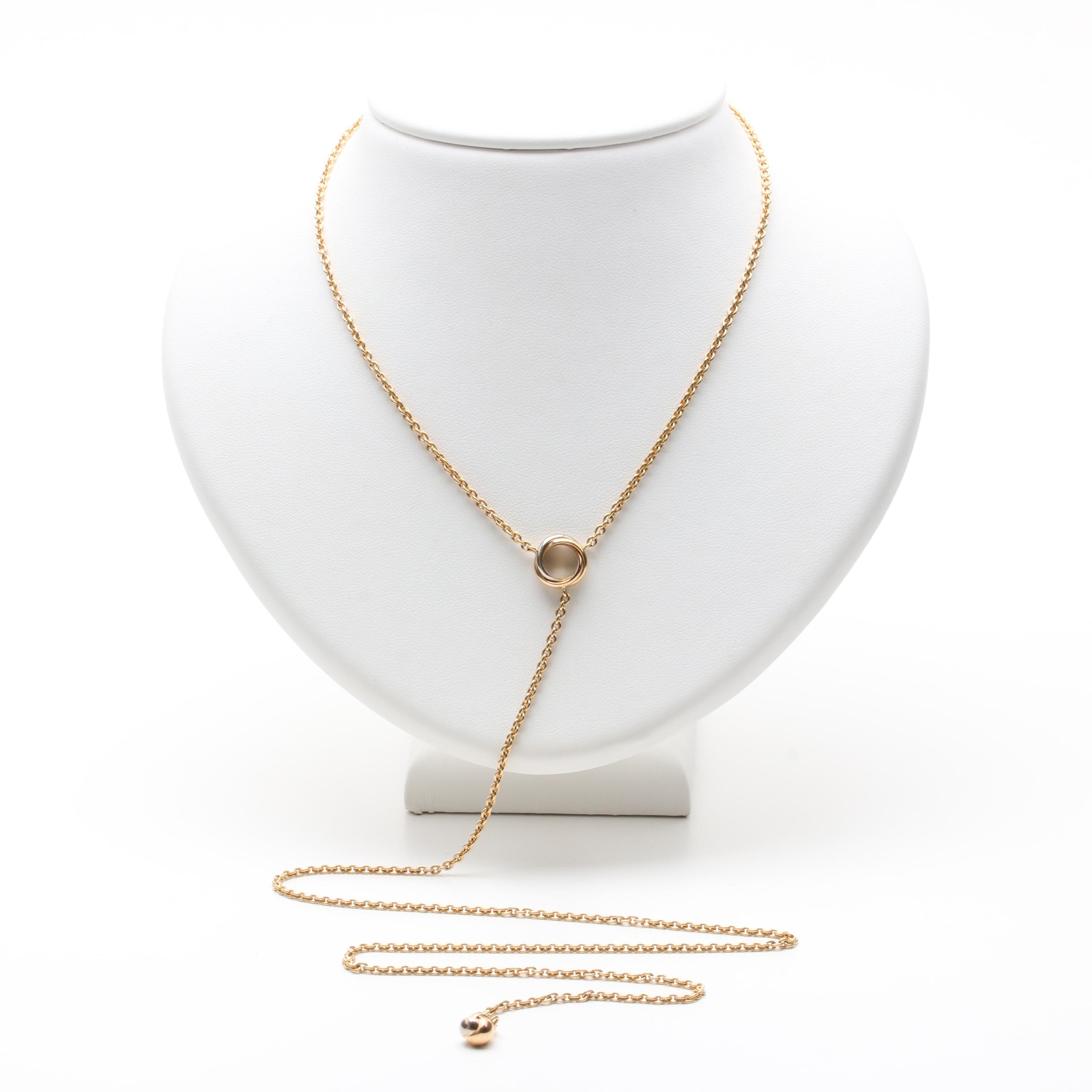 Cartier 18K Yellow Gold Baby Trinity Pampilles Necklace