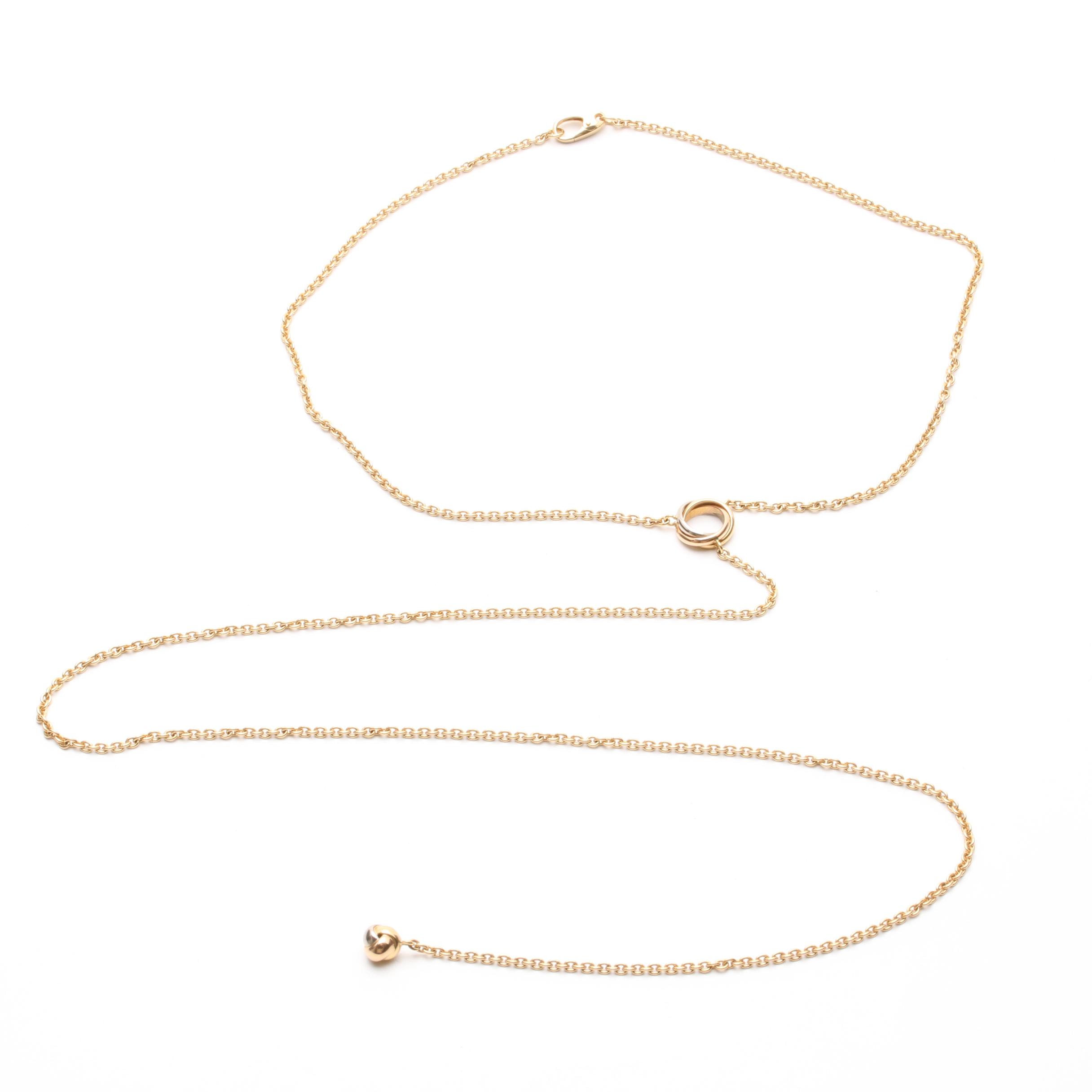 Cartier 18K Yellow Gold Baby Trinity Pampilles Necklace