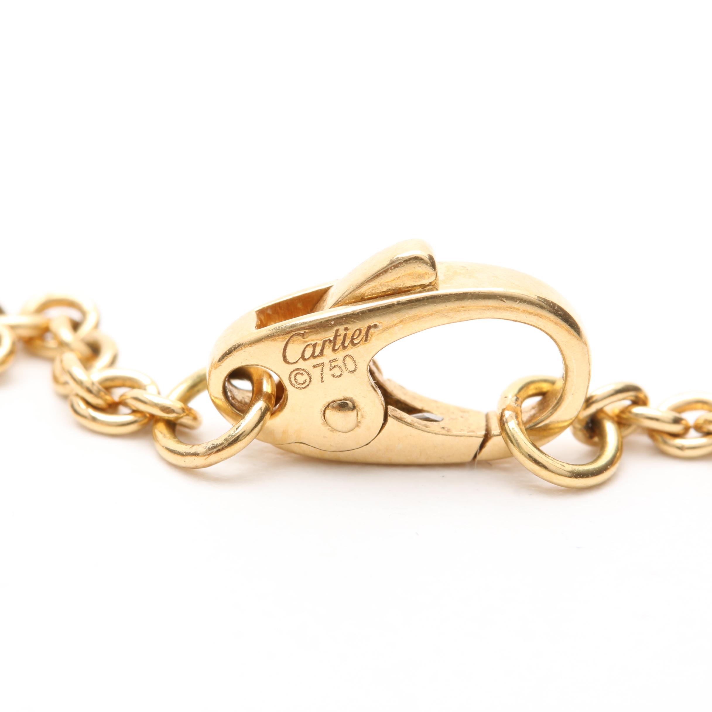 Cartier 18K Yellow Gold Baby Trinity Pampilles Necklace