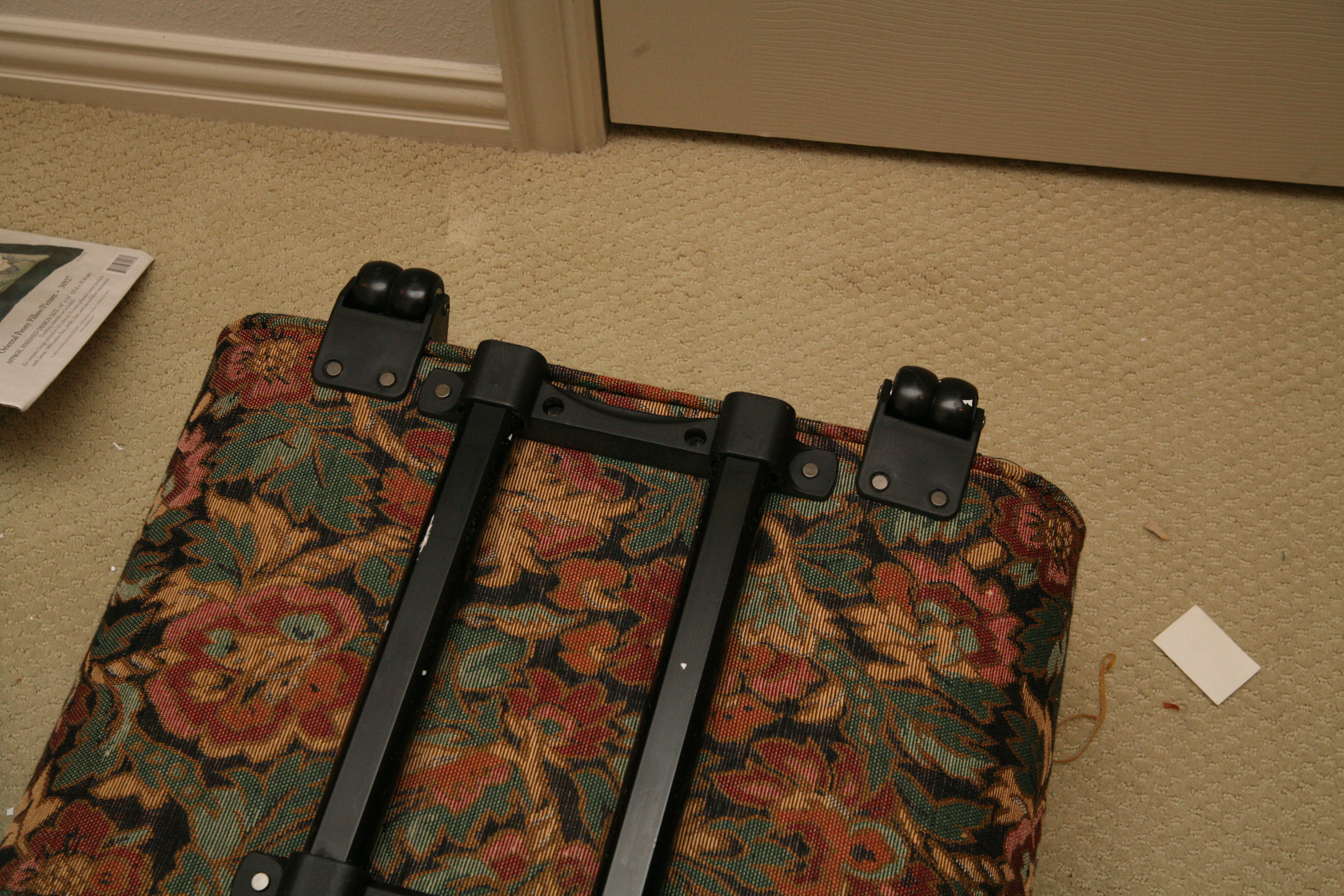 Suitcase With Vision Max Light and Needlepoint and Embroidery Supplies