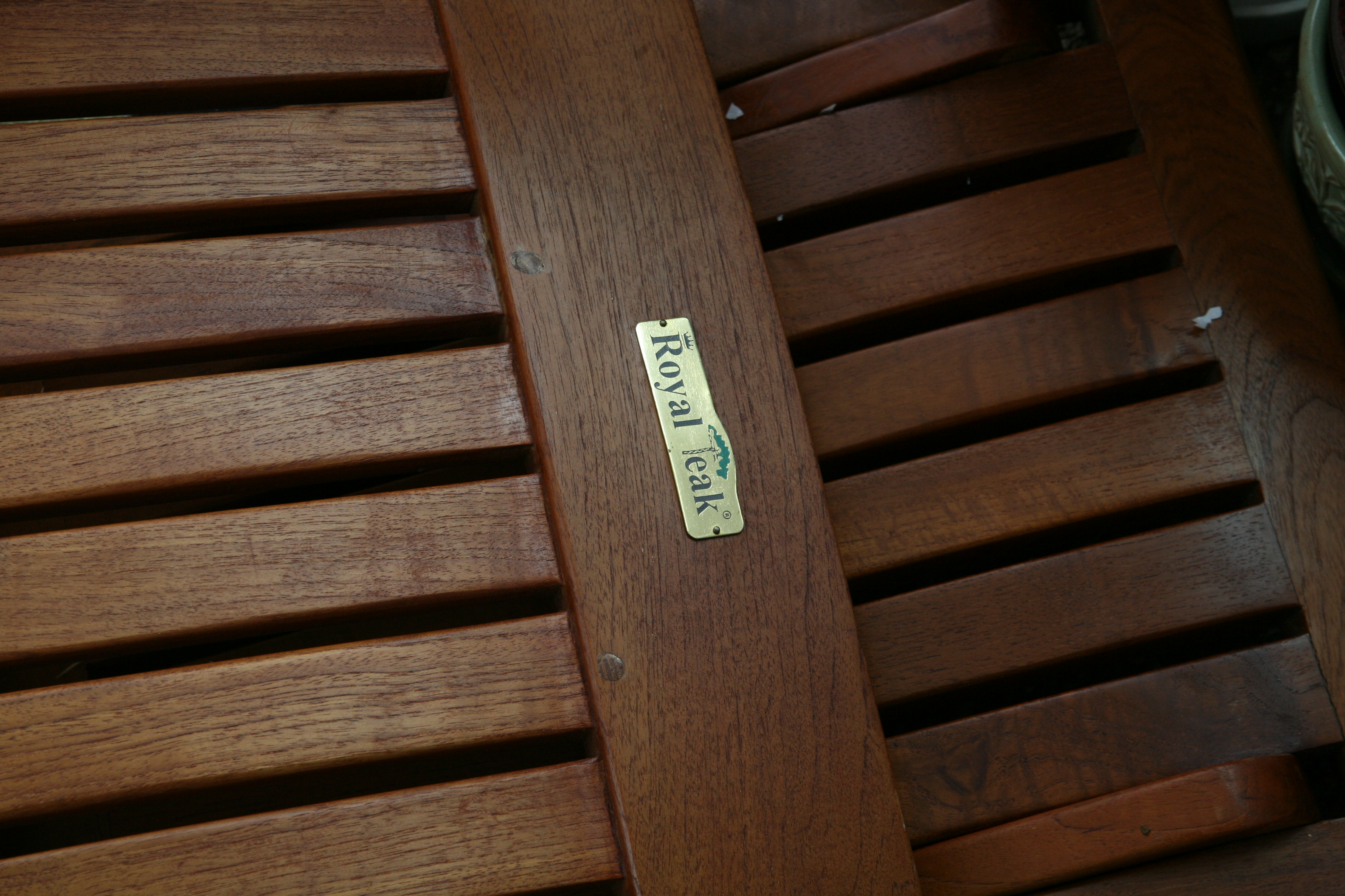 Royal Teak Patio Lounge Chair and Side Table