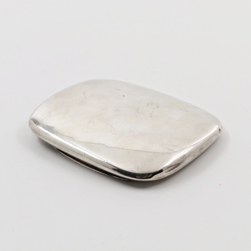 Antique Coin Silver Pocket Case with Bezel Set Ancient Coins and Intaglio